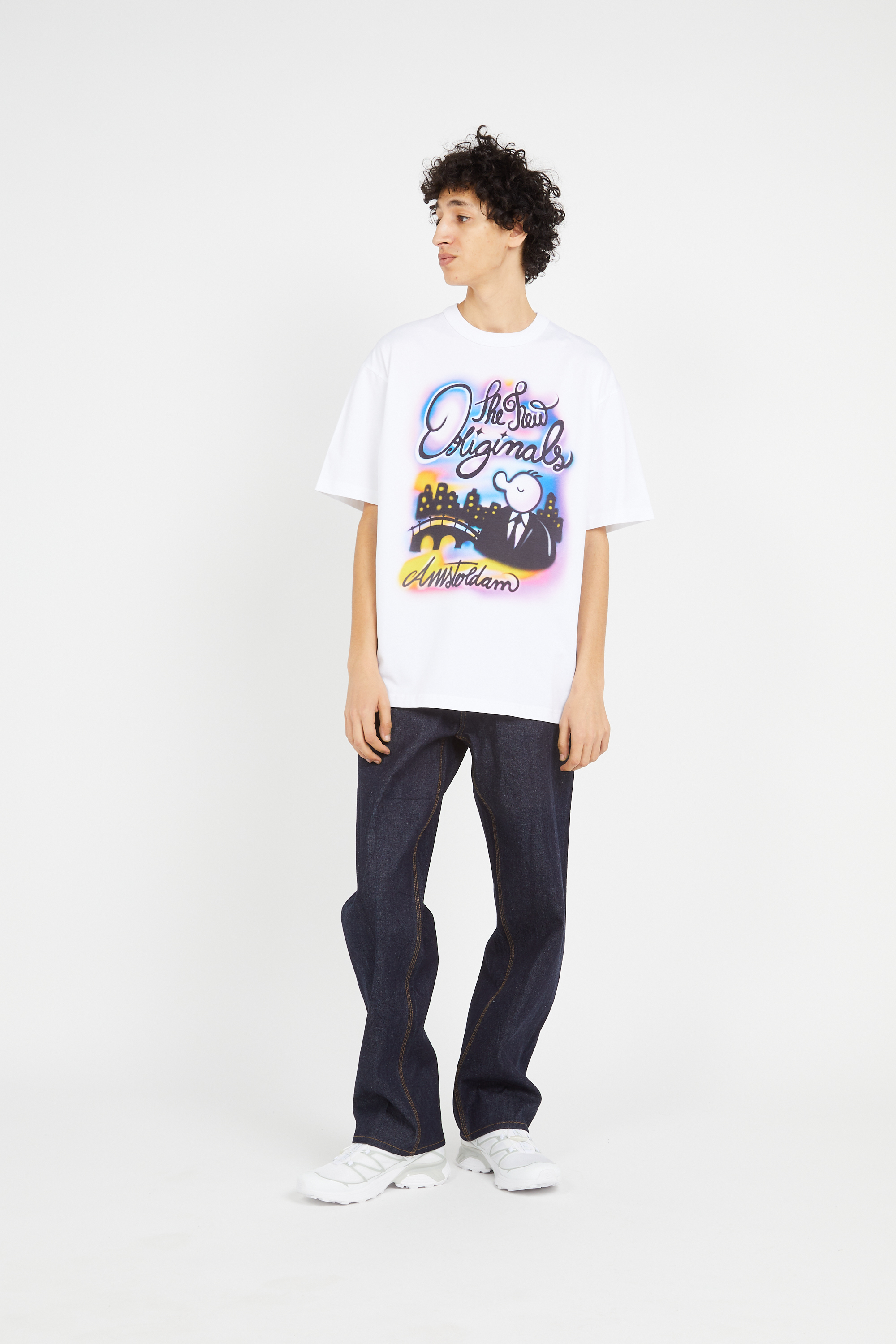 Regular-fit round-neck cotton T-shirt White