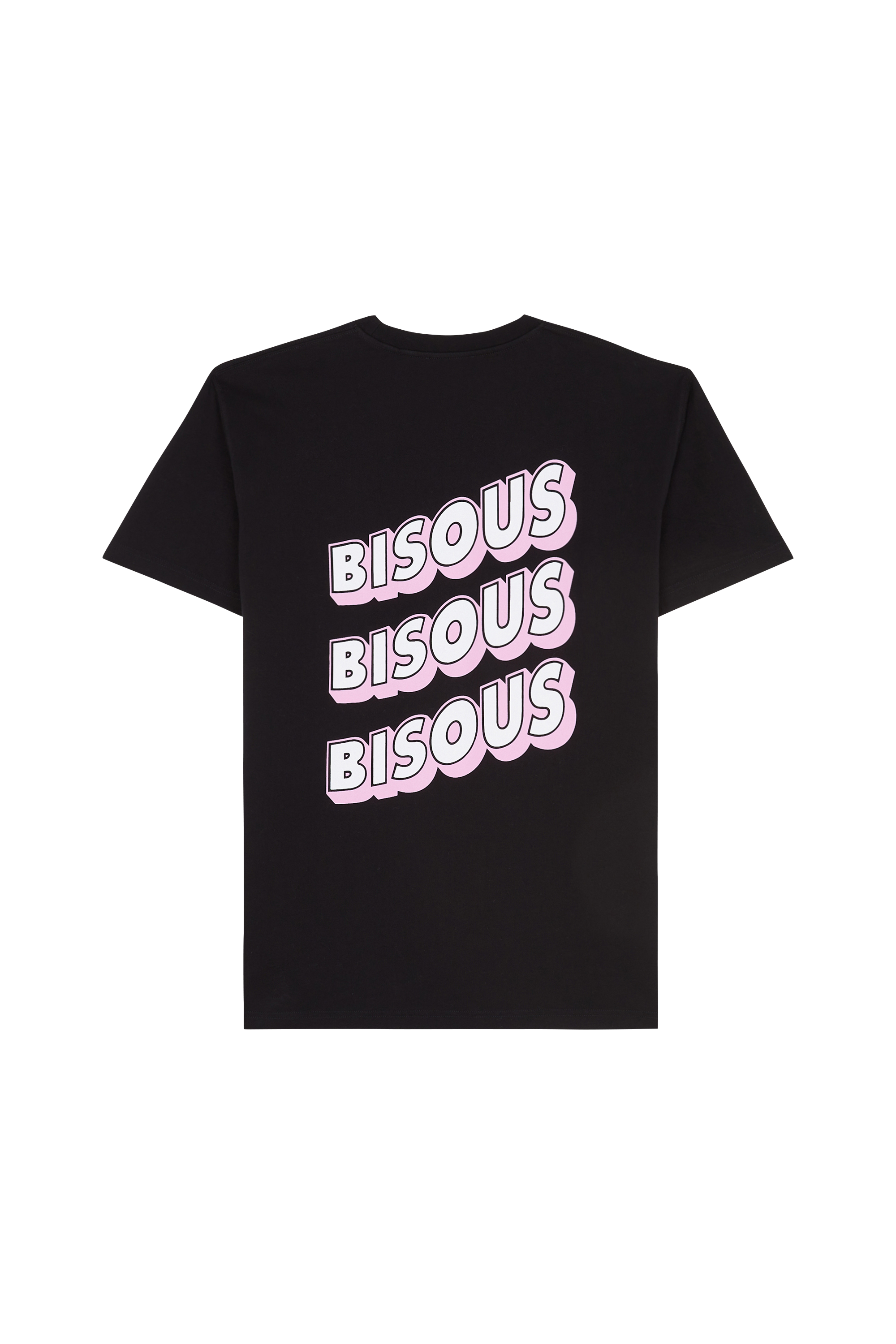 Regular-fit round-neck cotton T-shirt Black