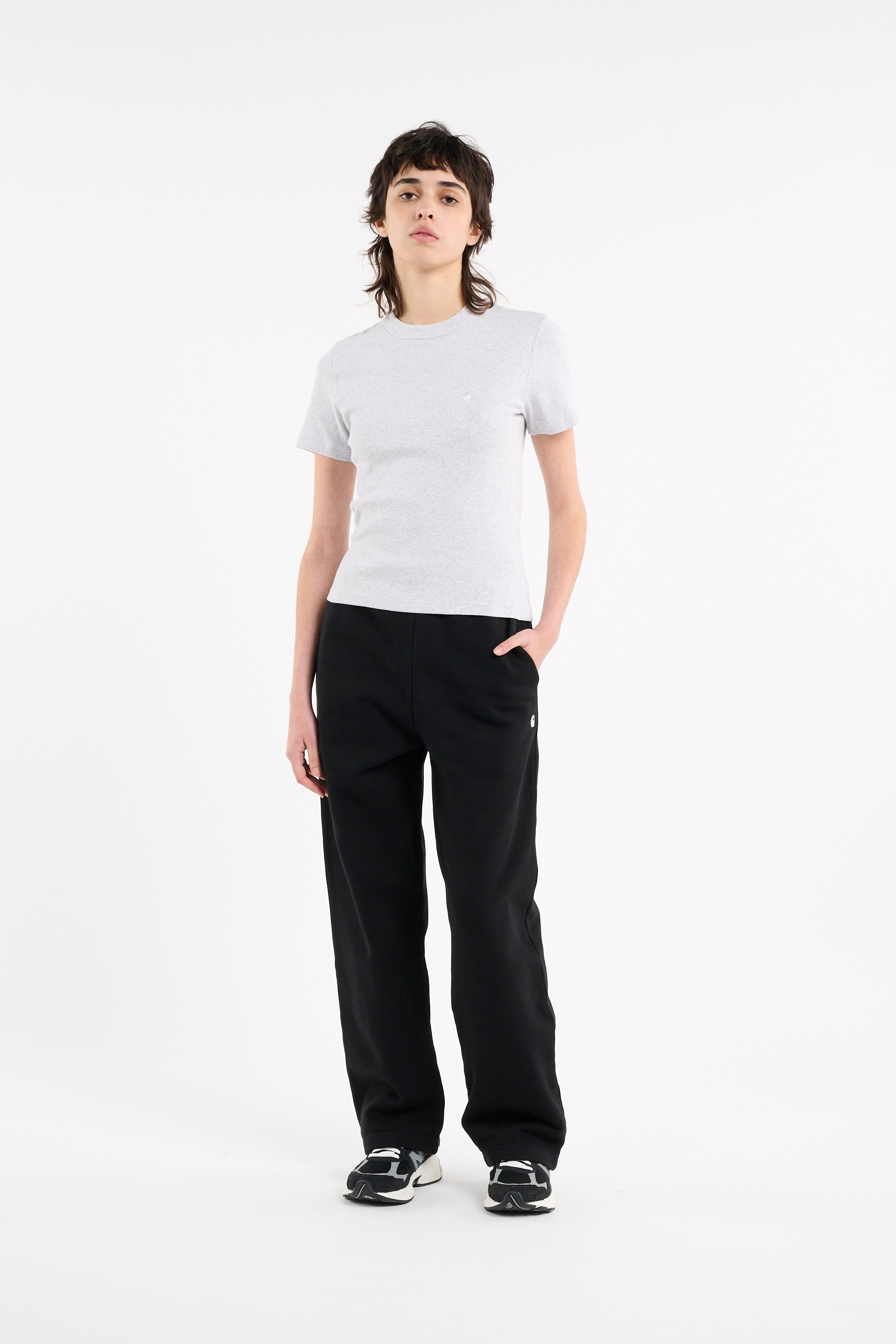 Regular-fit round-neck cotton T-shirt CARHARTT WIP Grey