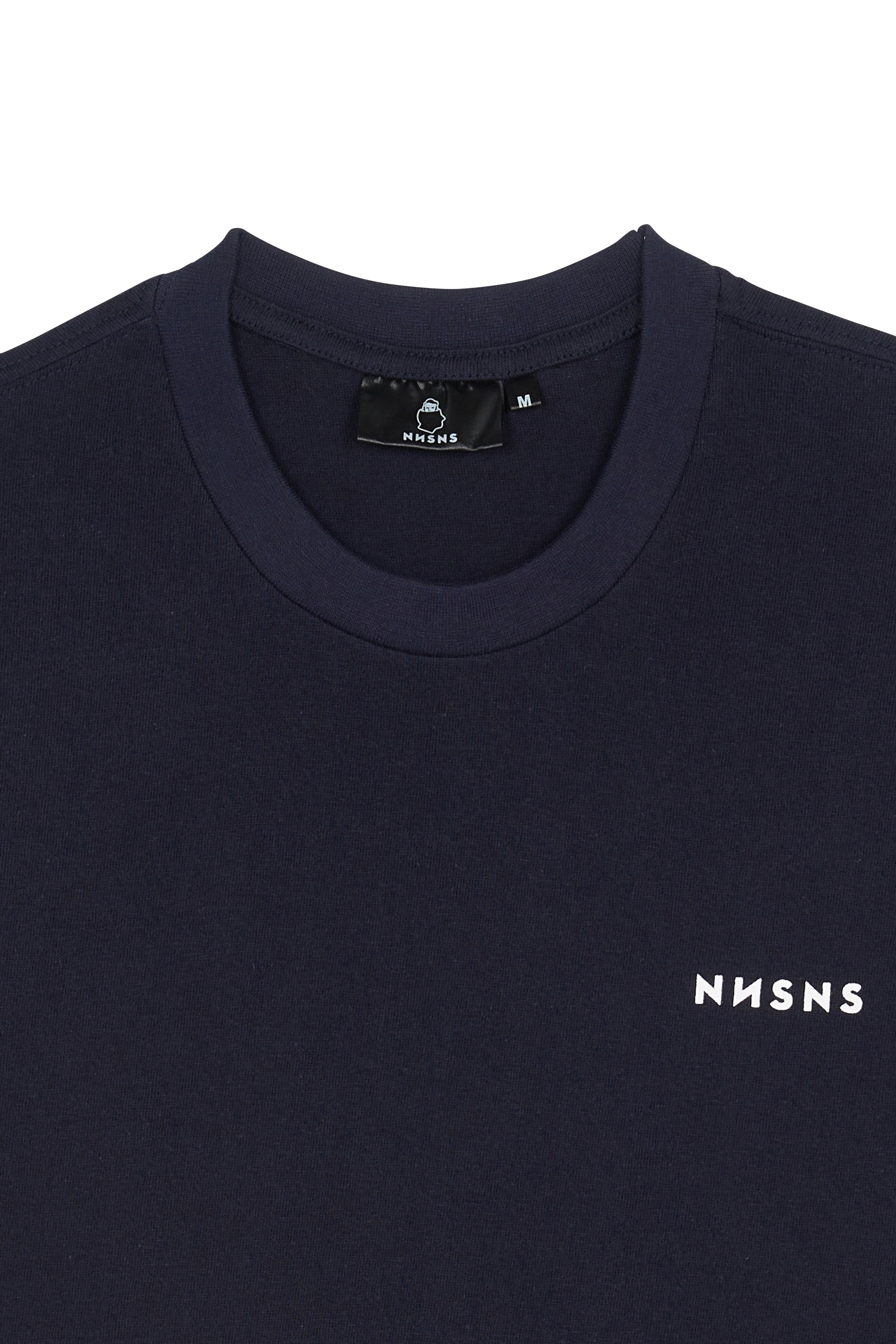 Regular-fit round-neck cotton T-shirt | Blue NNSNS Men