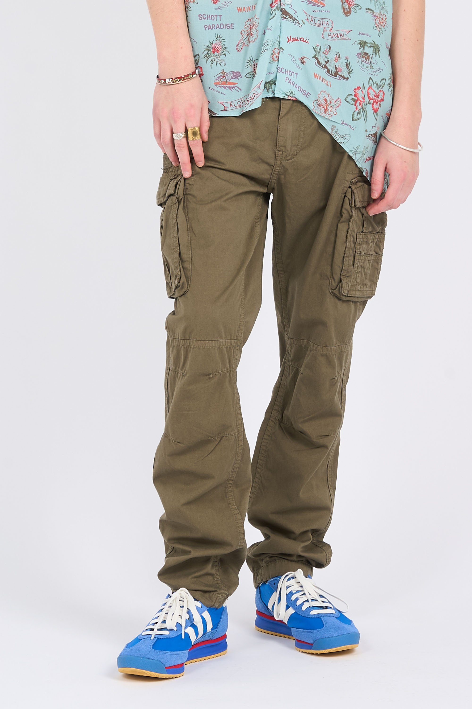 Belted combat pants Green