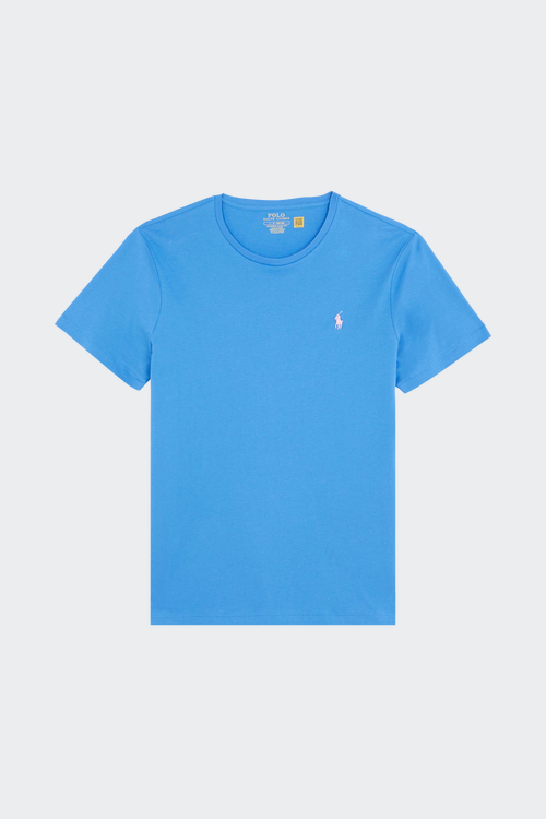 Stone Island chest logo-patch detail polo shirt T-shirt Bleu