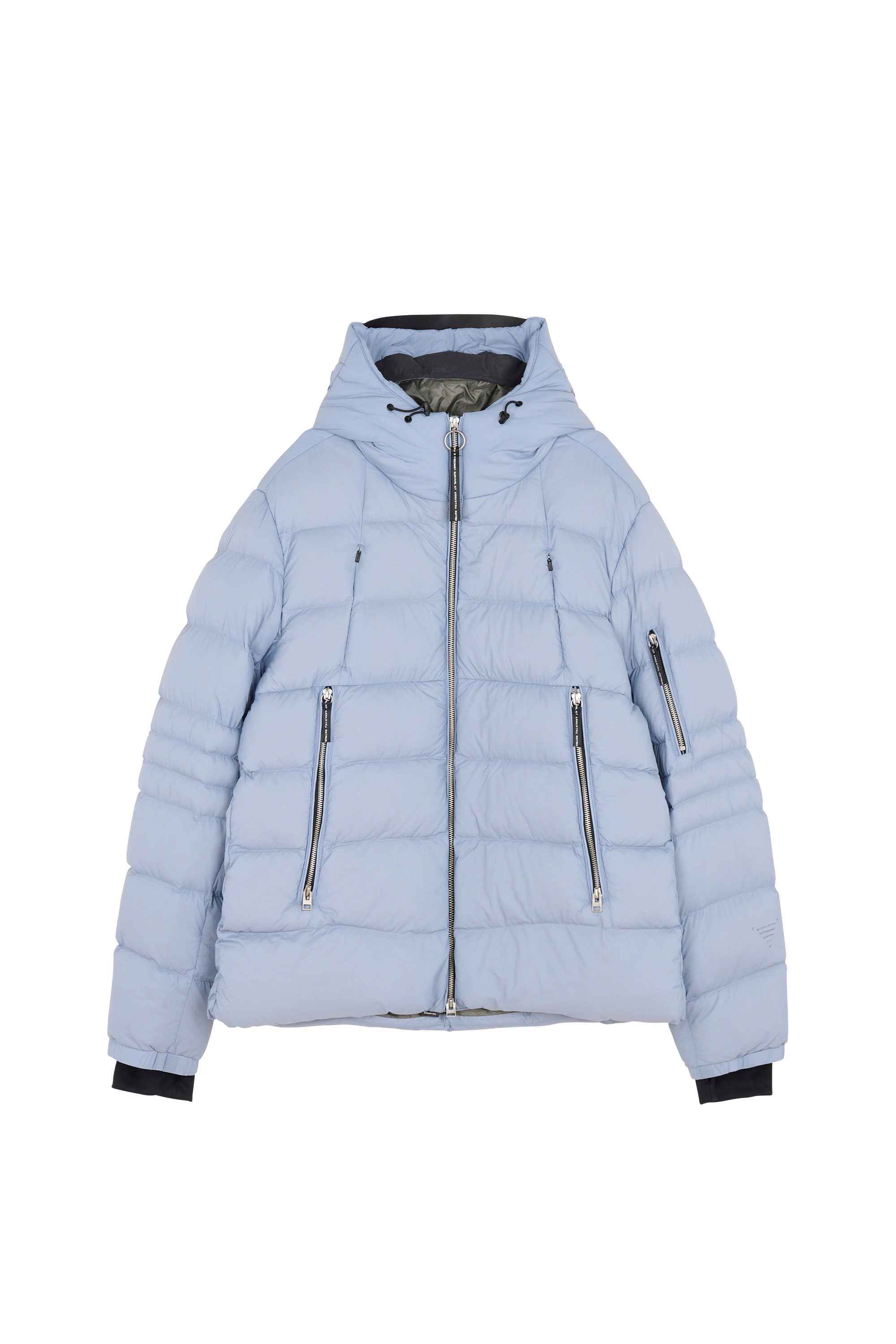 Lightweight quilted padded jacket with high neck Blue