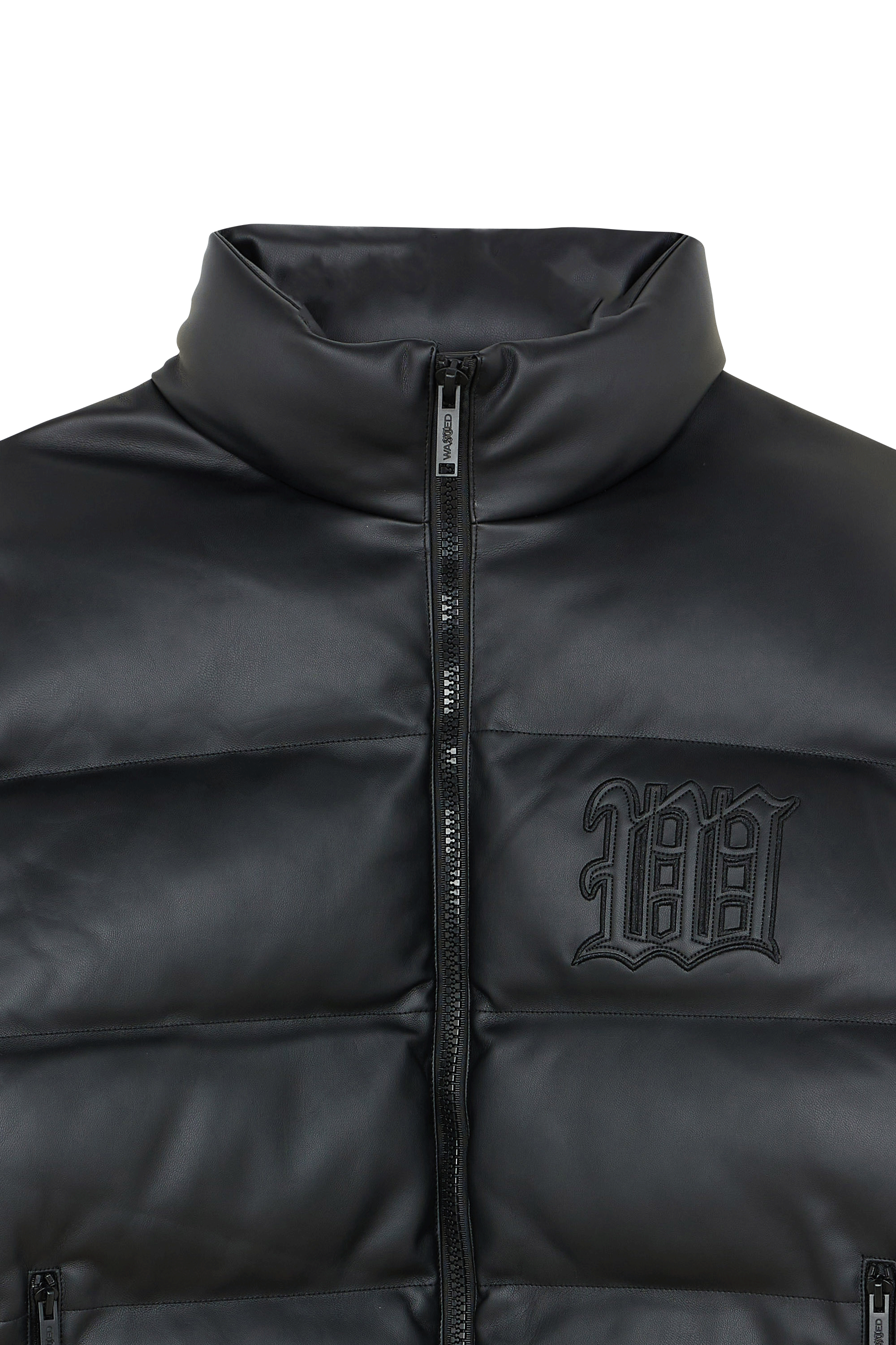 Lightweight quilted padded jacket with high neck Black