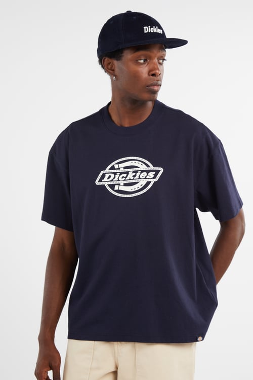 DICKIES Regular-fit round-neck cotton T-shirt Blue