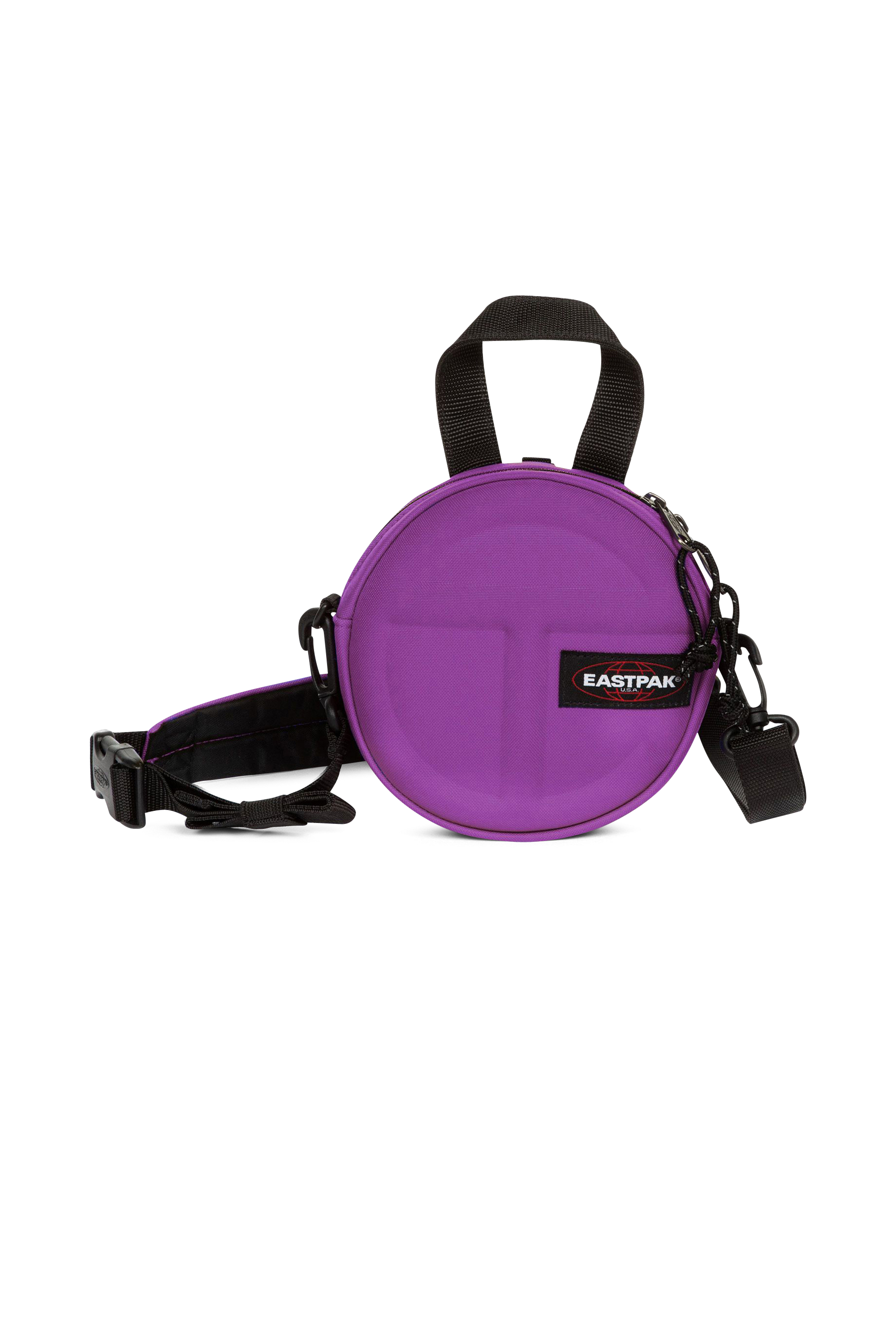 Straight checked wool-blend pants EASTPAK Purple