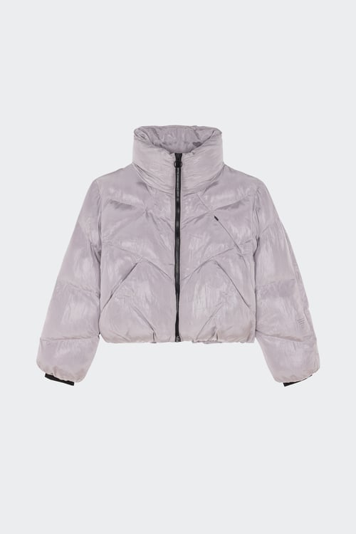 KRAKATAU Lightweight quilted padded jacket with high neck Purple