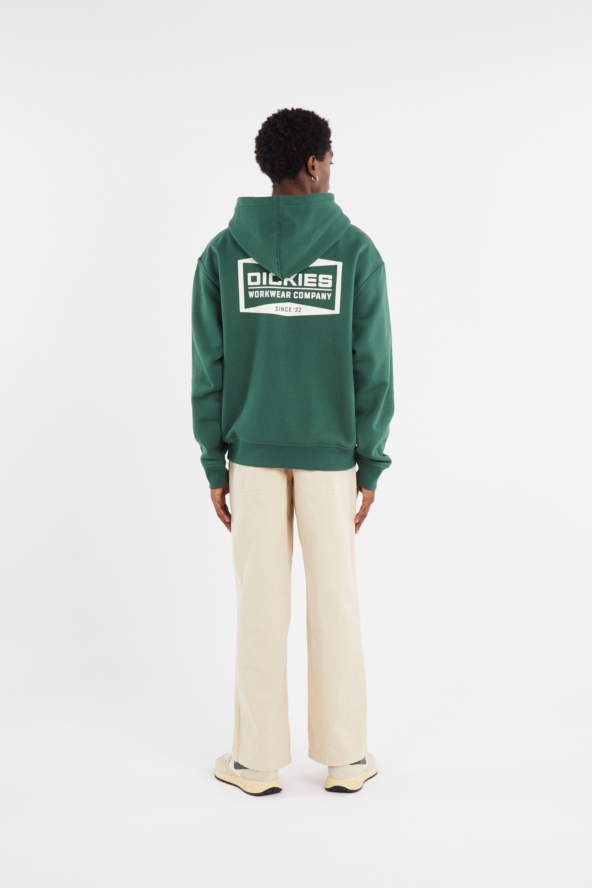 Regular-fit zip-up cotton-blend hoodie with Pony Player | Green by DICKIES Regular-fit zip-up cotton-blend hoodie with Pony Player Green