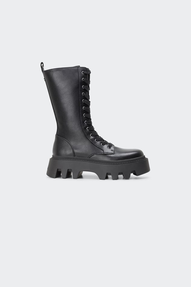 Bottes Flora Laceup Hi Noir Buffalo Femme Citadium