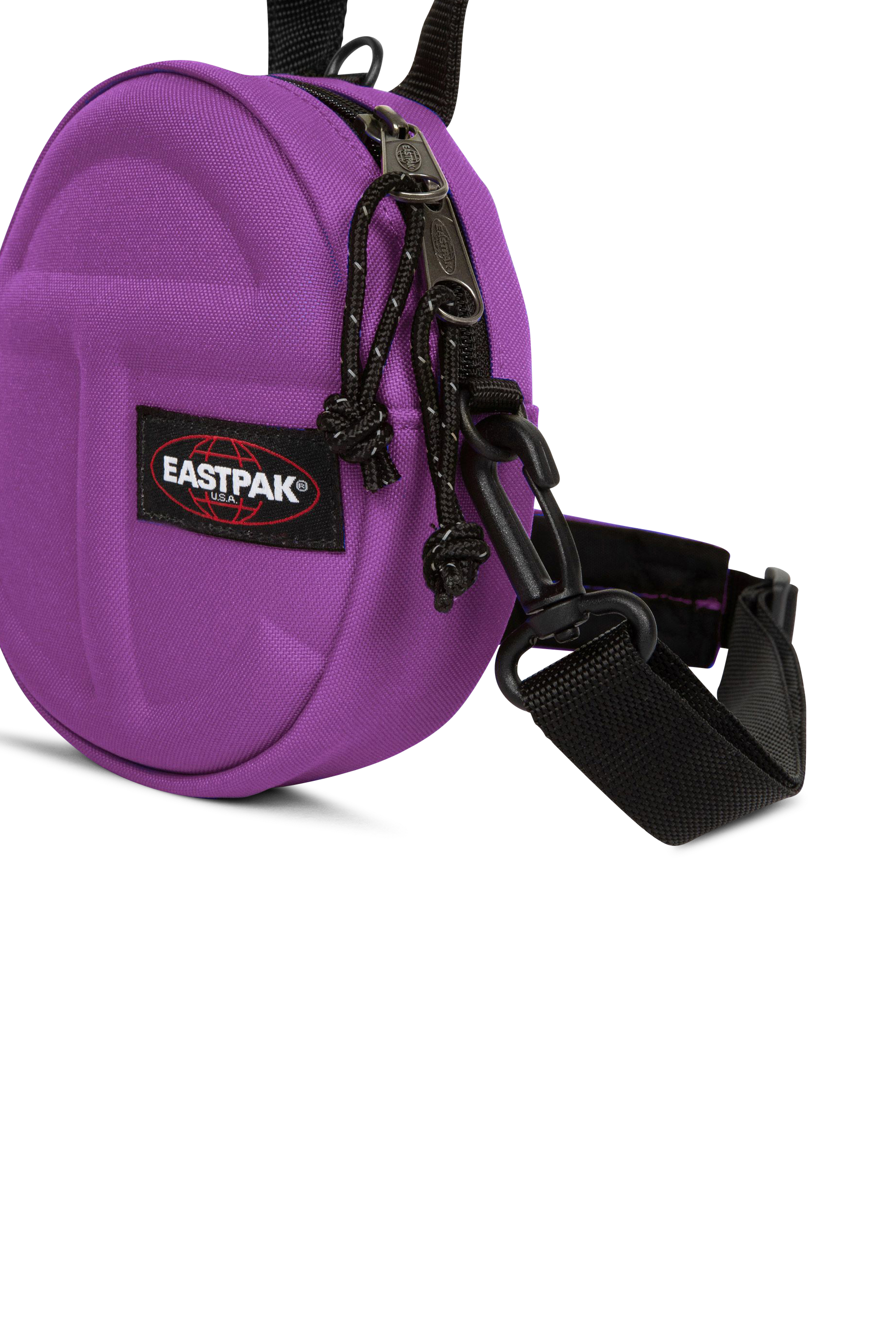 Straight checked wool-blend pants | Purple EASTPAK Women