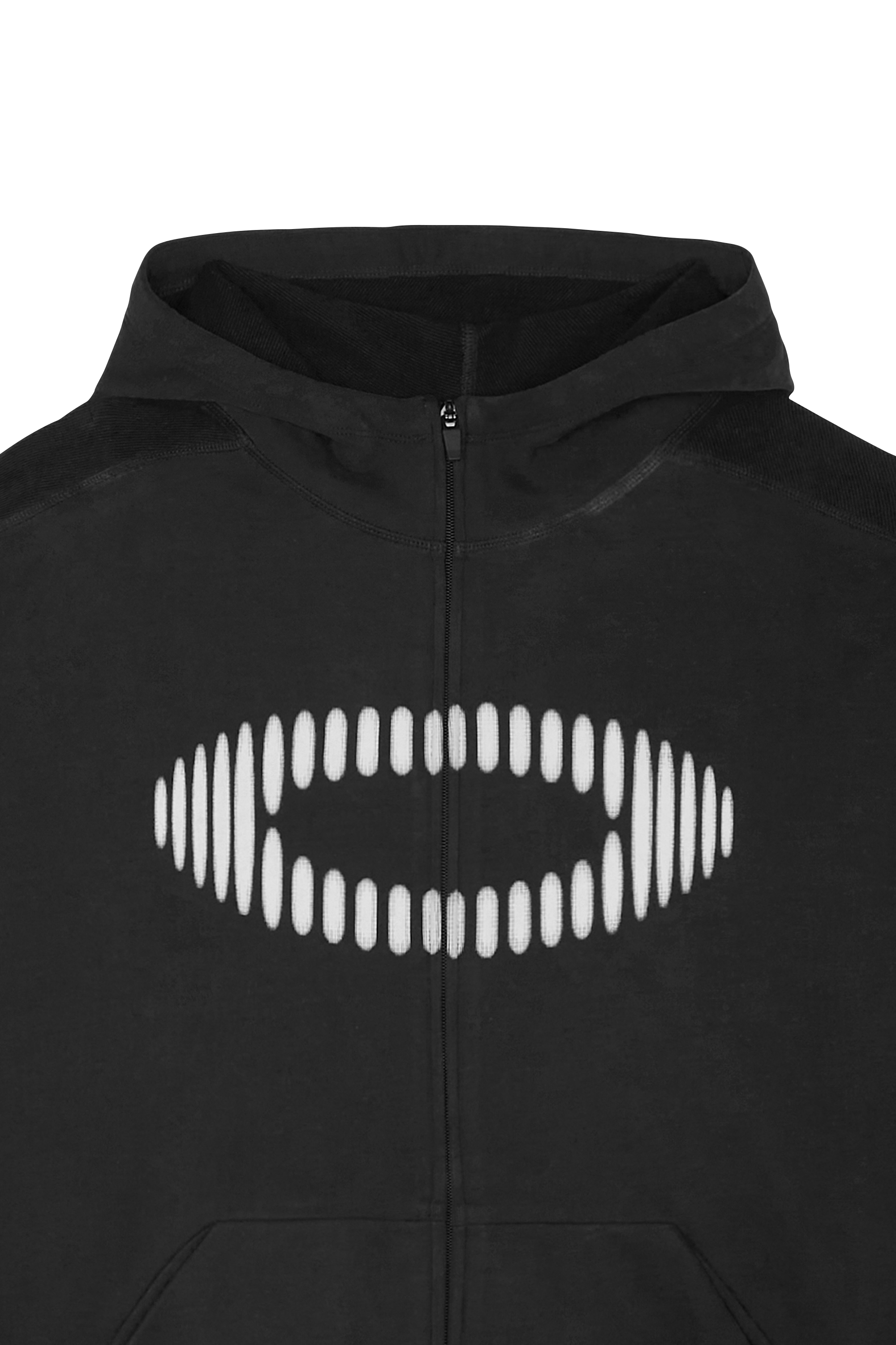 Regular-fit zip-up cotton-blend hoodie with Pony Player Black