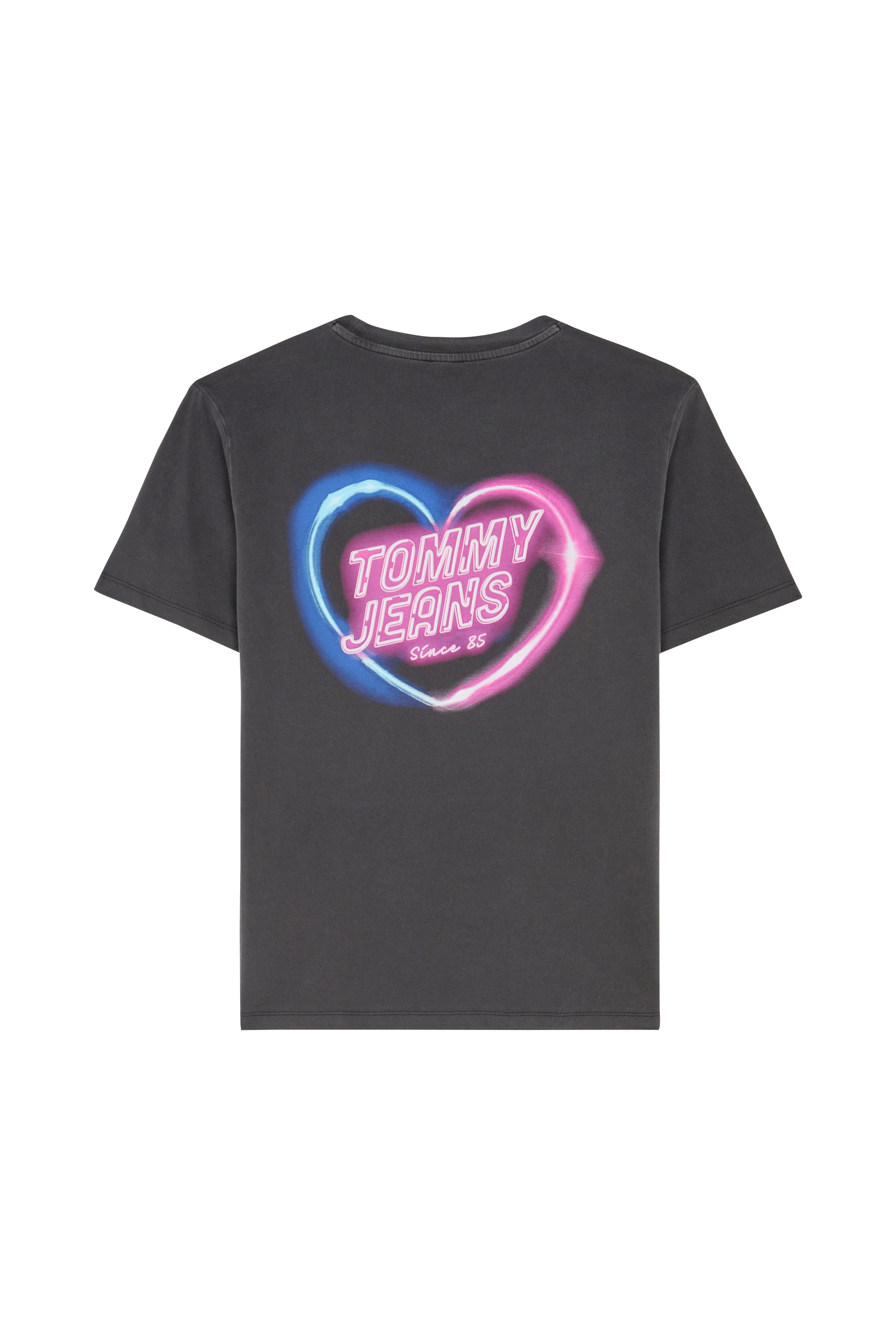 Regular-fit round-neck cotton T-shirt Black
