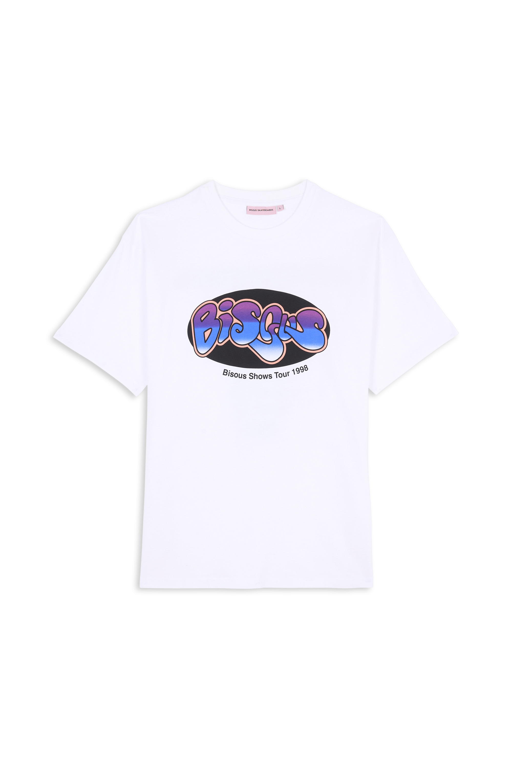 Regular-fit round-neck cotton T-shirt | White BISOUS SKATEBOARDS Men