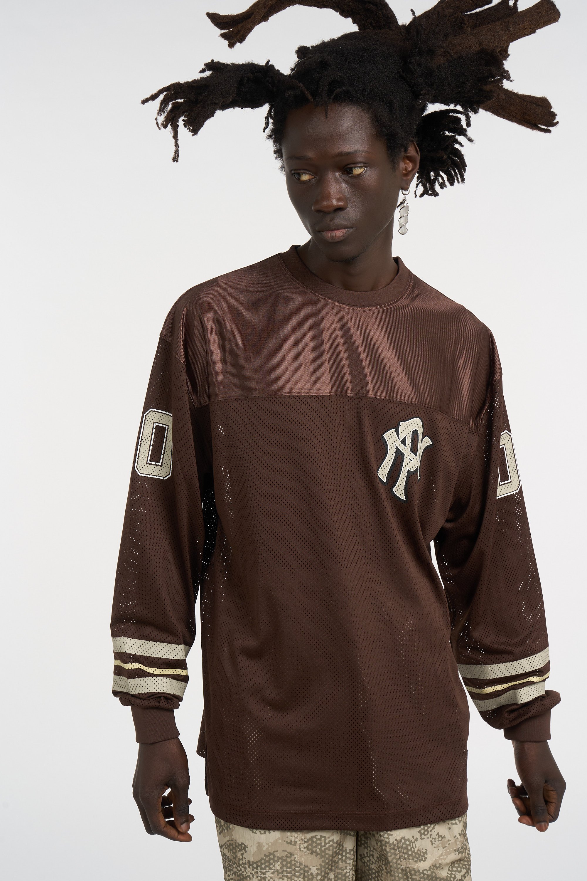 Regular-fit round-neck cotton T-shirt | Brown NO PROBLEMO Men