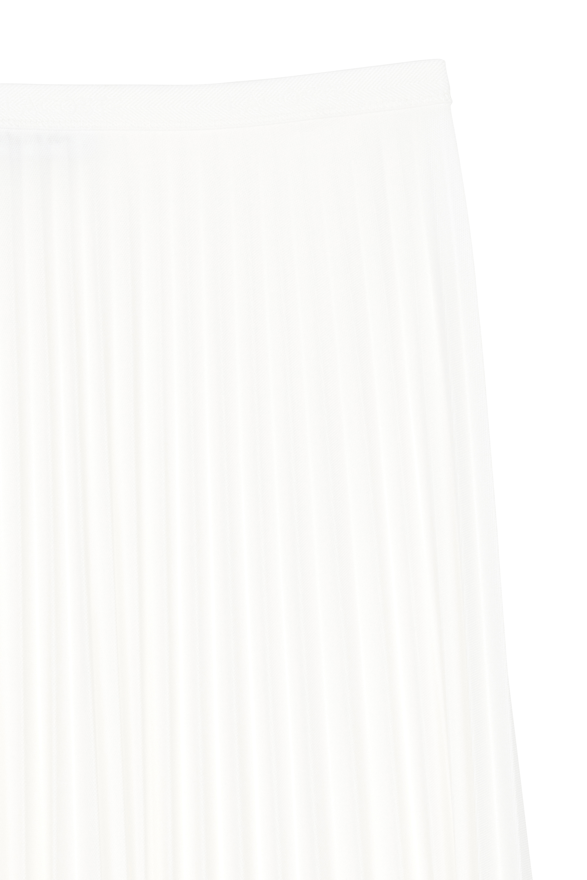 Jupe midi plissée Beige