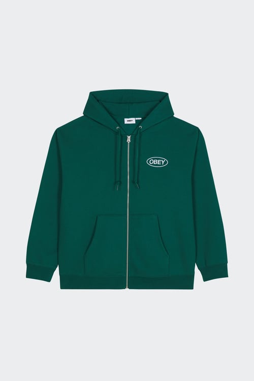 Hoodie zippé - Taille XL Vert