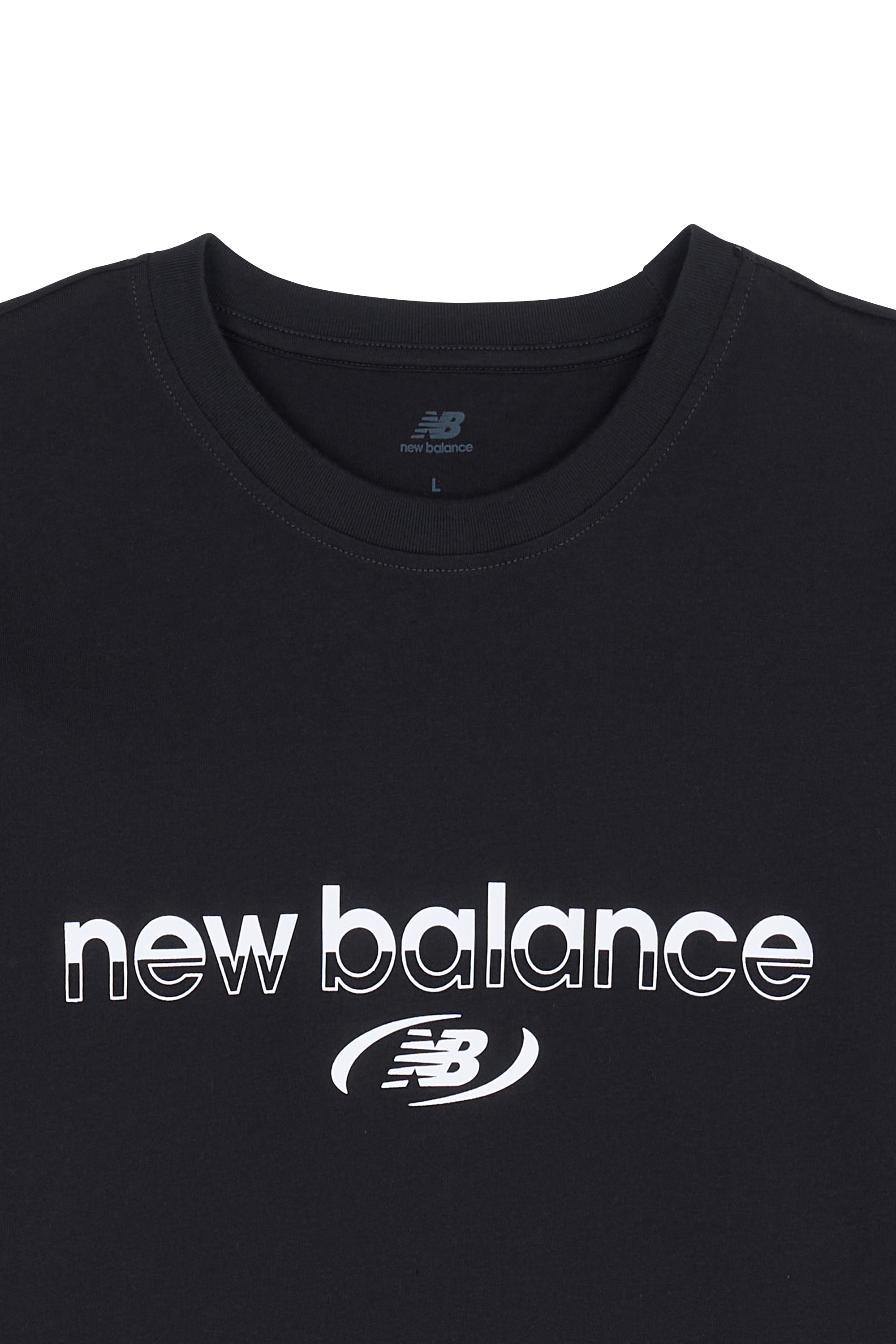 Regular-fit round-neck cotton T-shirt | Black NEW BALANCE Men