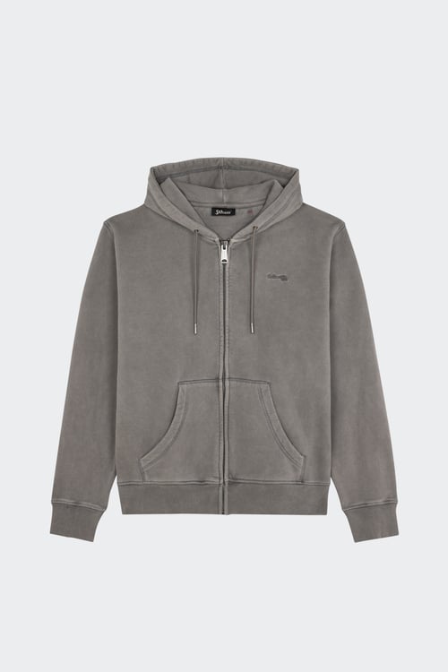 Hoodie zippé - Taille L Gris