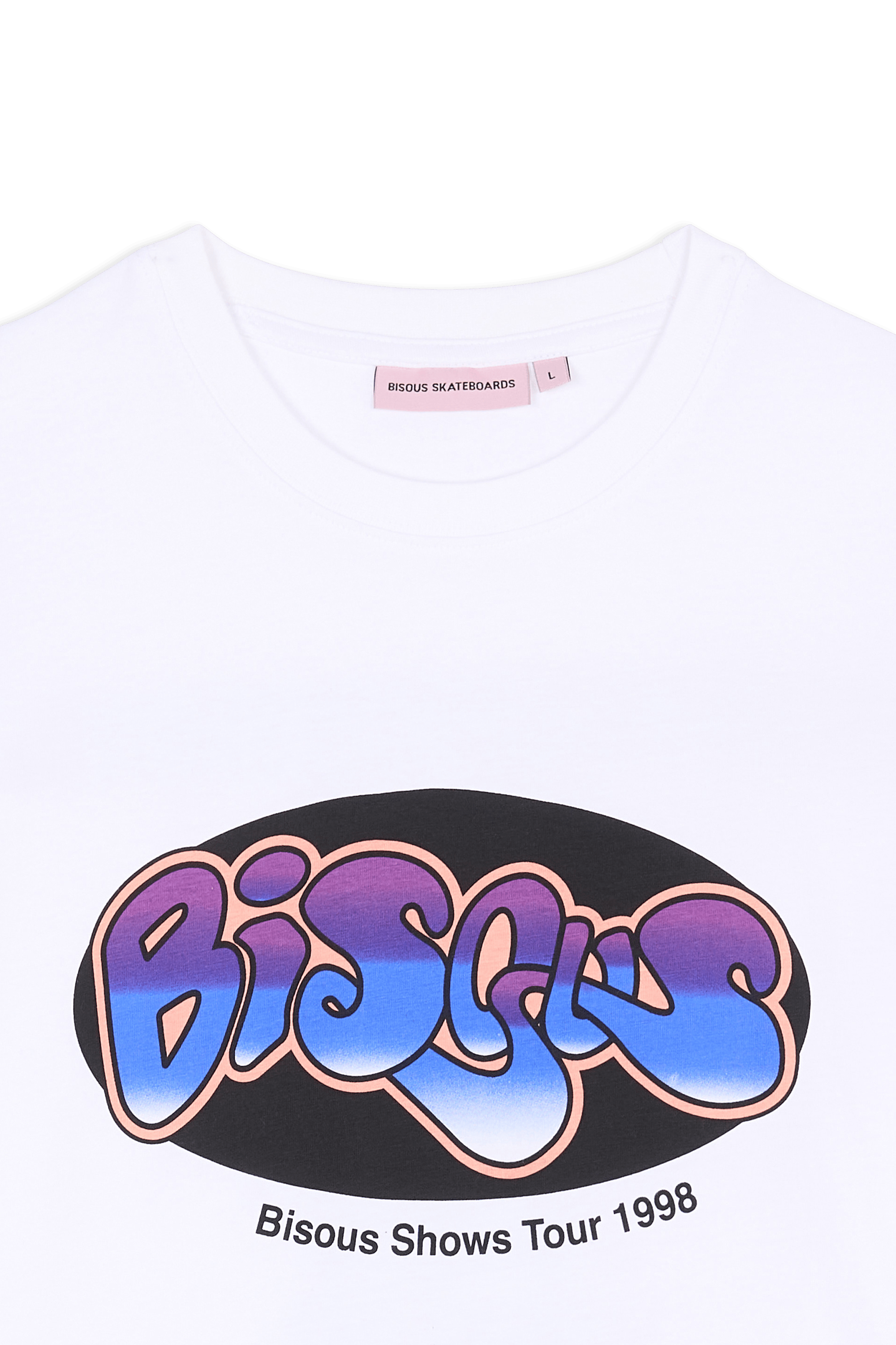Regular-fit round-neck cotton T-shirt | White BISOUS SKATEBOARDS Men