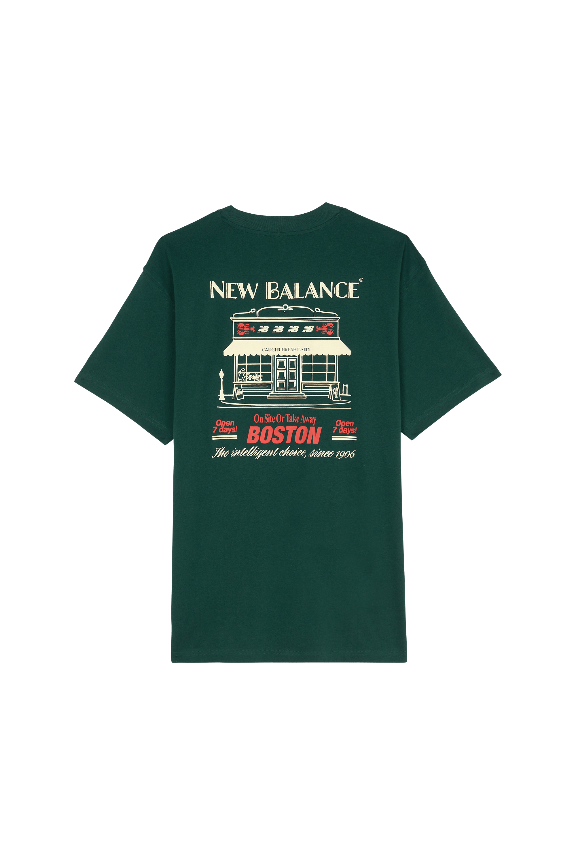 Regular-fit round-neck cotton T-shirt | Green NEW BALANCE Men
