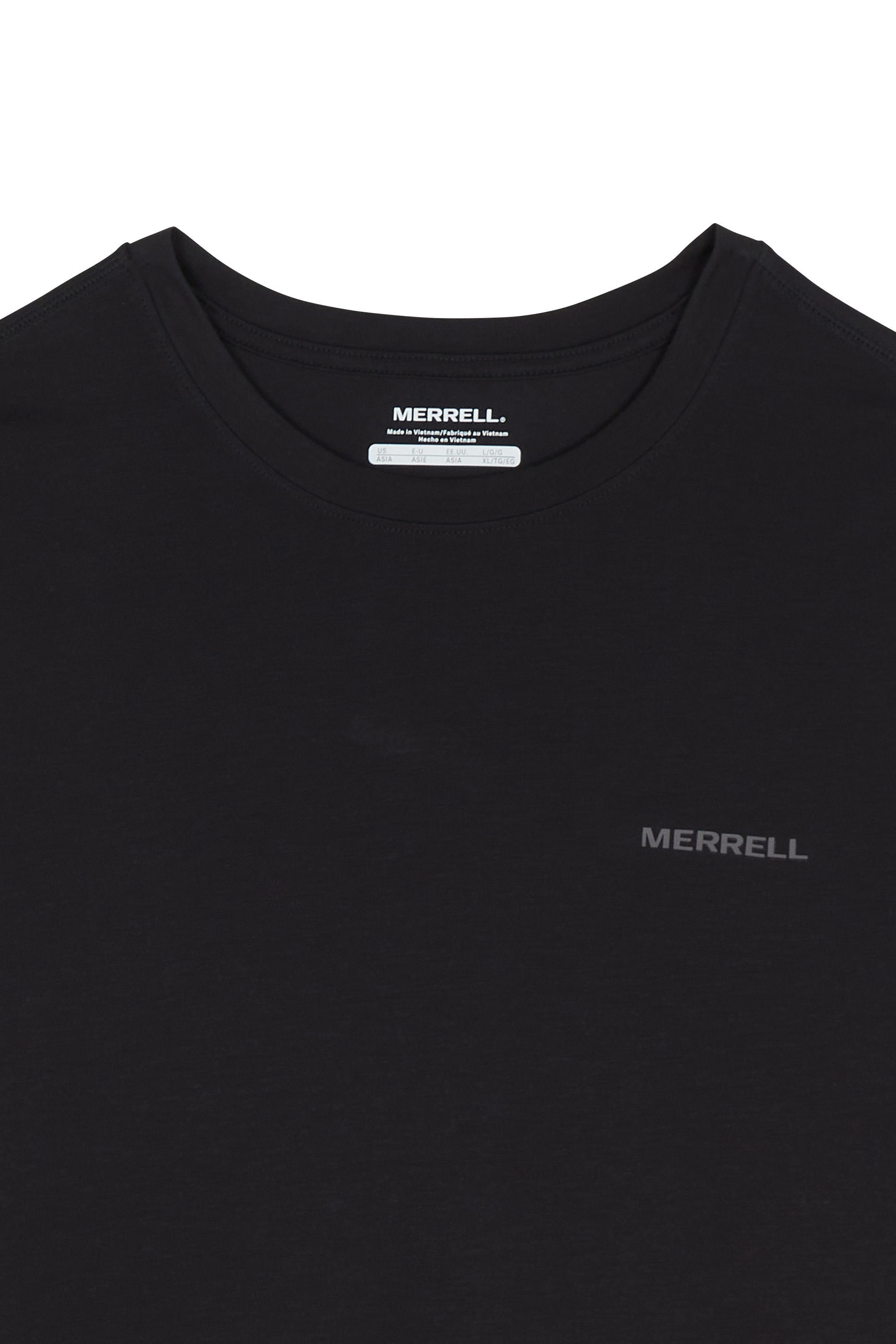 Regular-fit round-neck cotton T-shirt Black