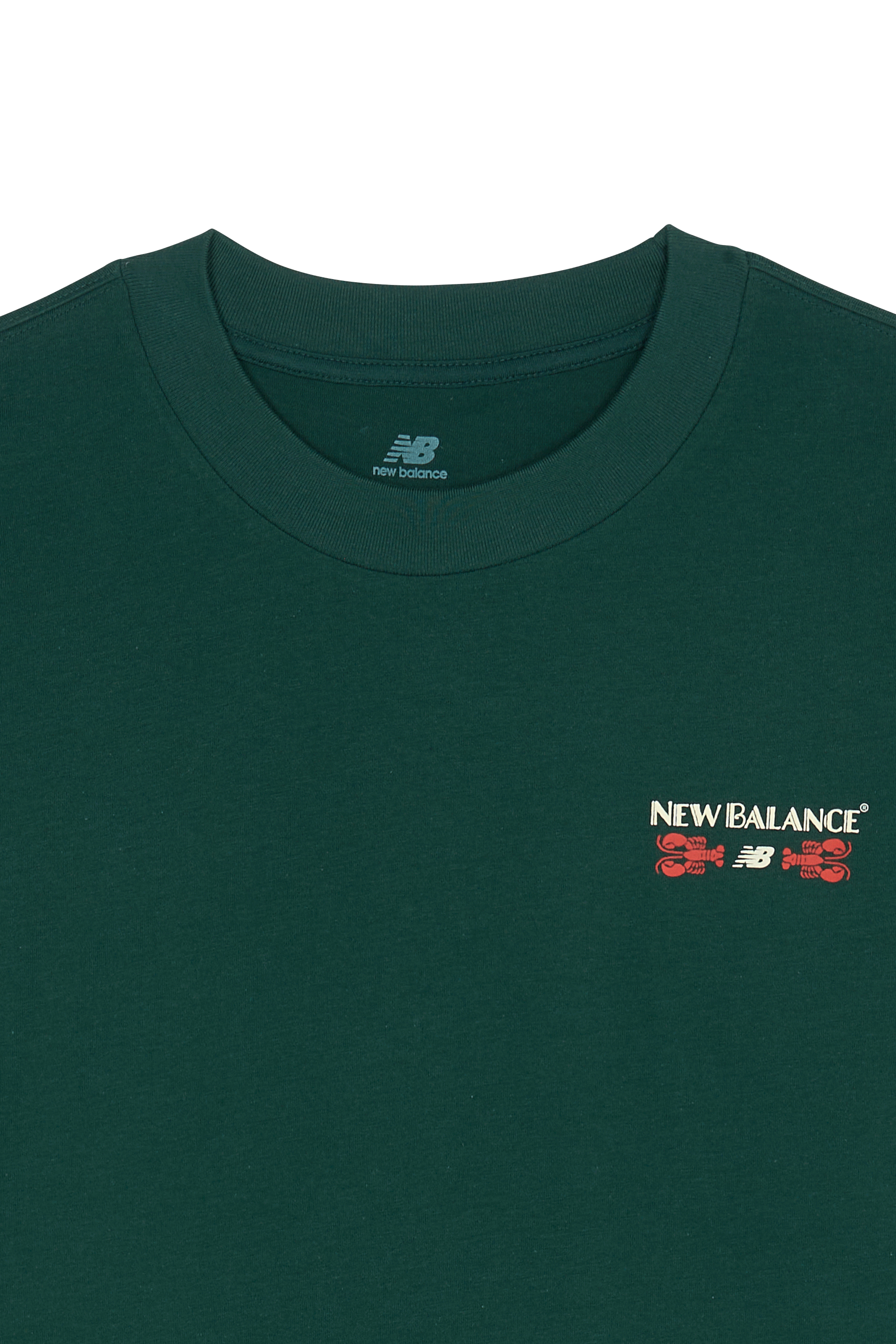 Regular-fit round-neck cotton T-shirt | Green NEW BALANCE Men