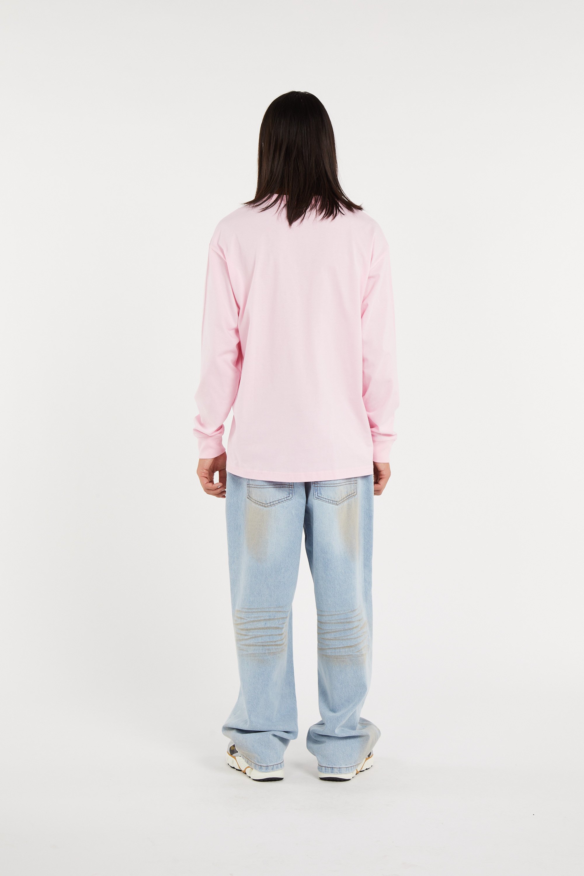 Regular-fit round-neck cotton T-shirt | Pink LOST MANAGEMENT CITIES Men