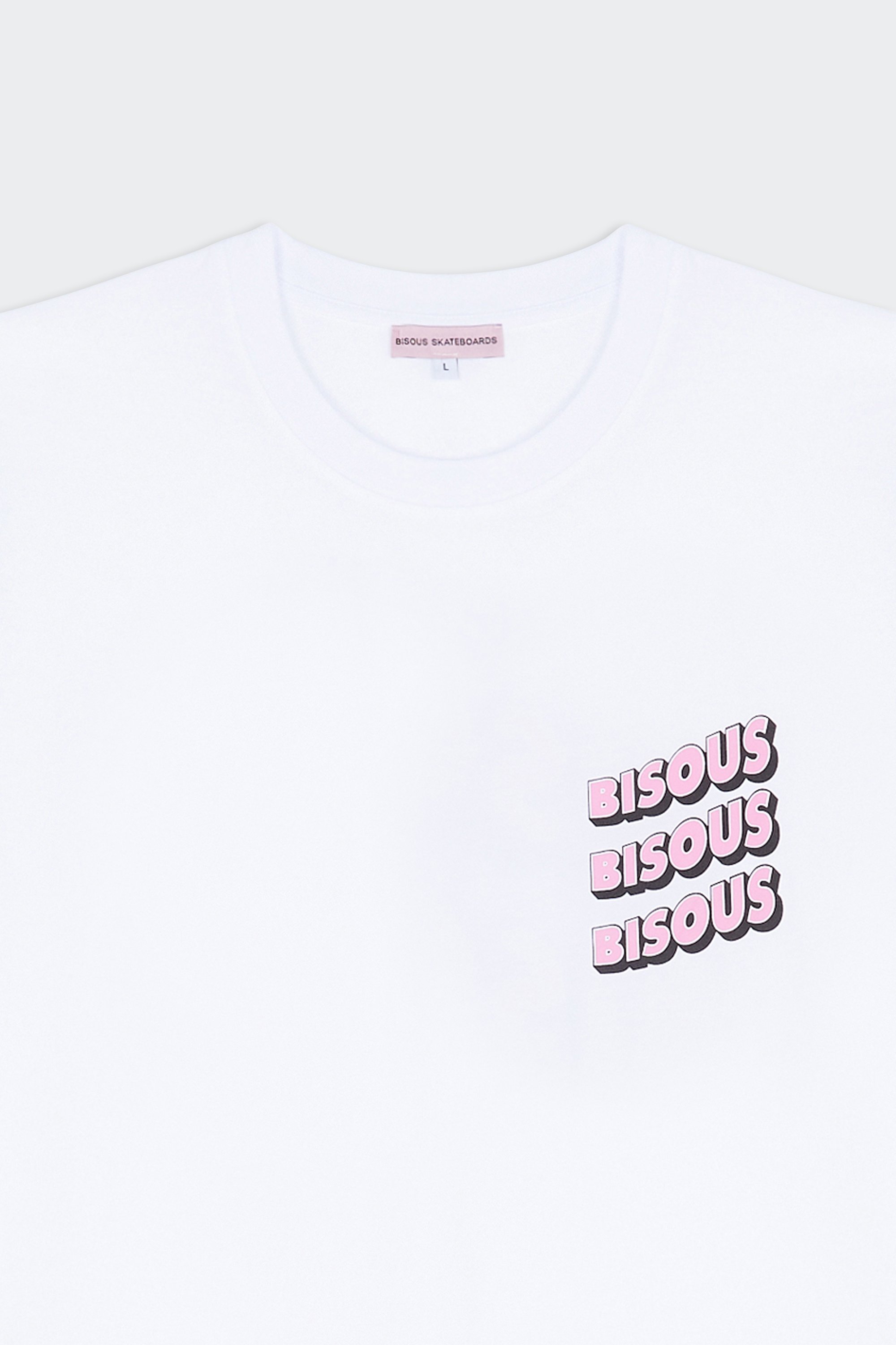 Regular-fit round-neck cotton T-shirt | White by BISOUS SKATEBOARDS Regular-fit round-neck cotton T-shirt White