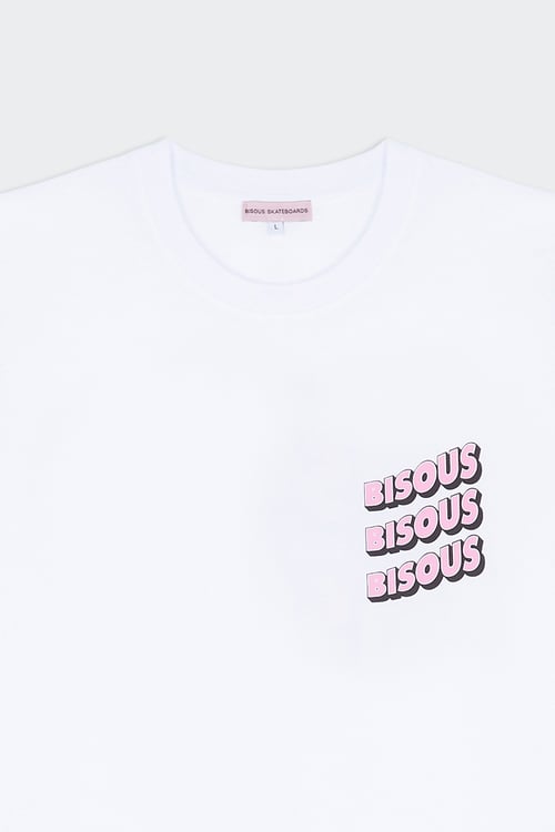 BISOUS SKATEBOARDS T-shirt Blanc