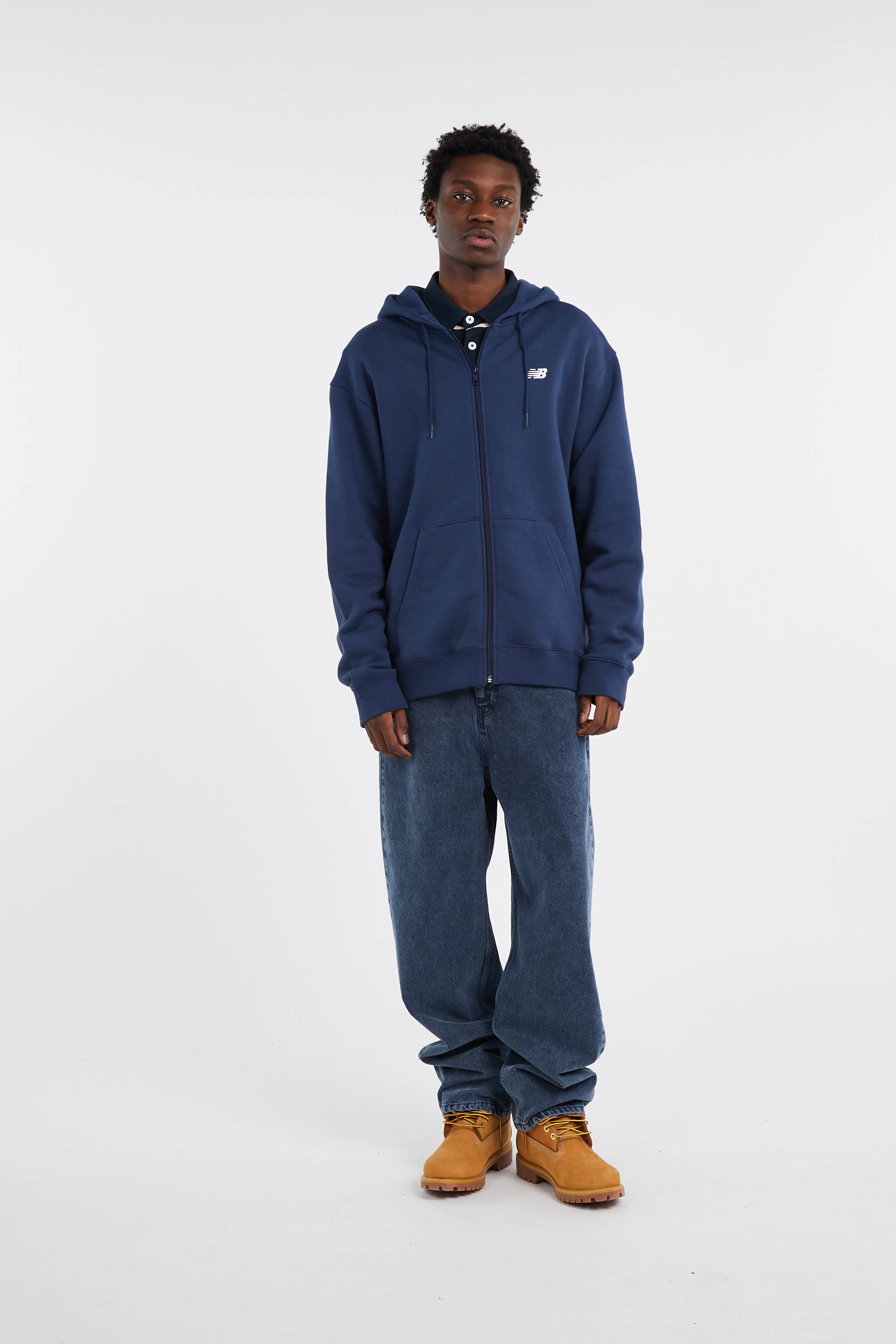  Hoodie zippé Bleu