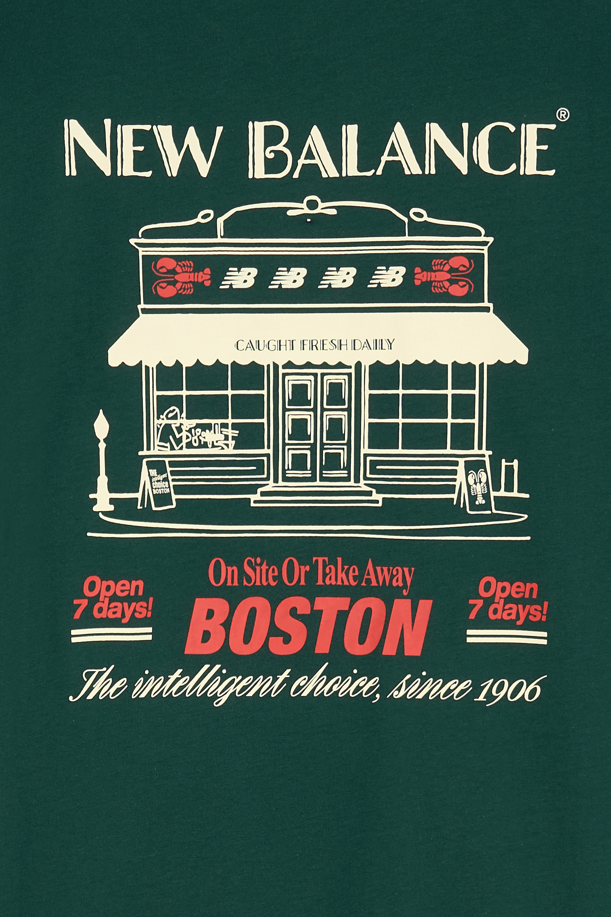 Regular-fit round-neck cotton T-shirt | Green NEW BALANCE Men