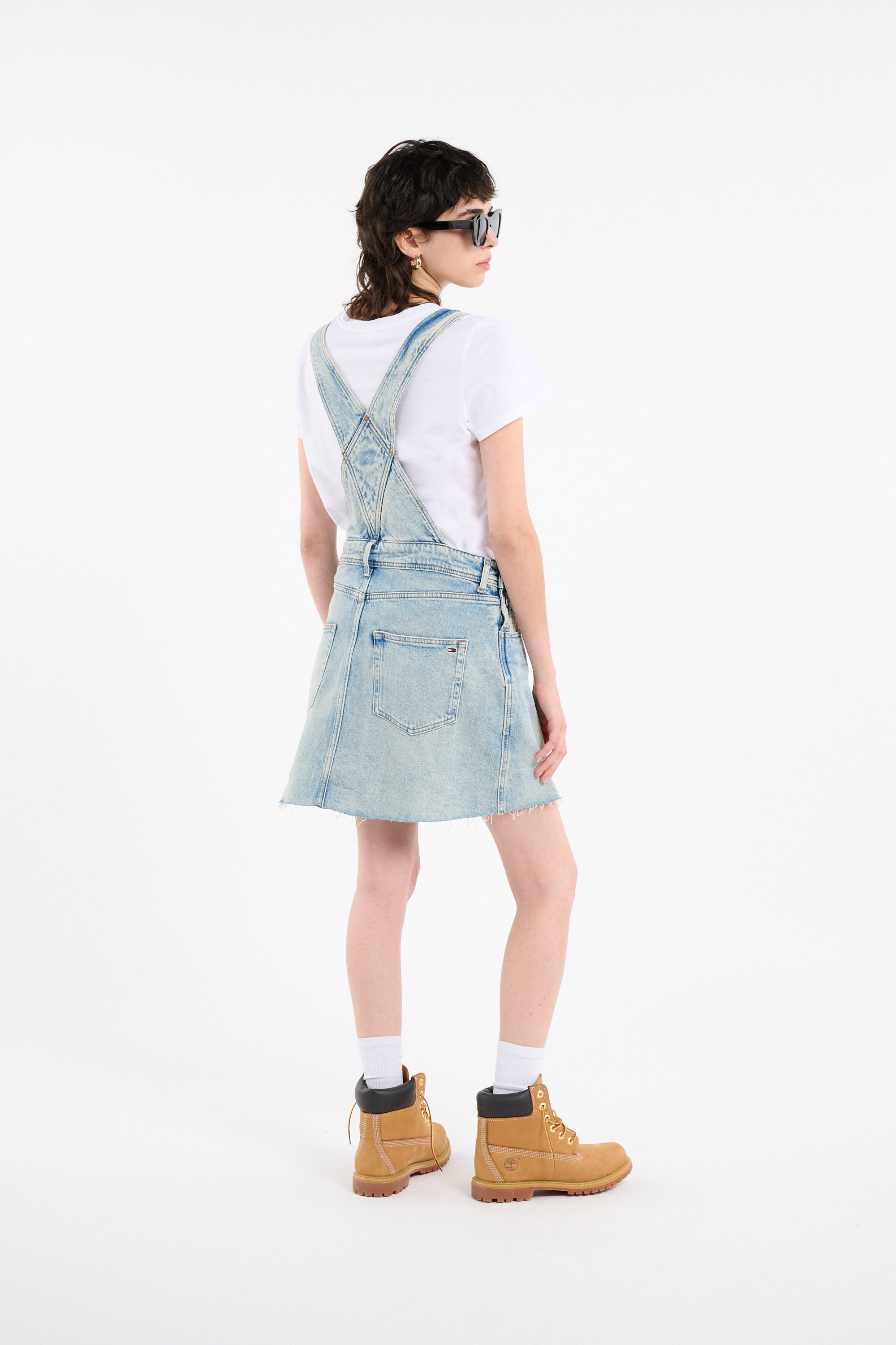 Salopette en coton mélangé | Bleu TOMMY JEANS Femme