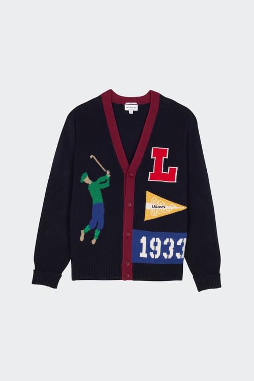 Gilet cardigan lacoste homme hot sale
