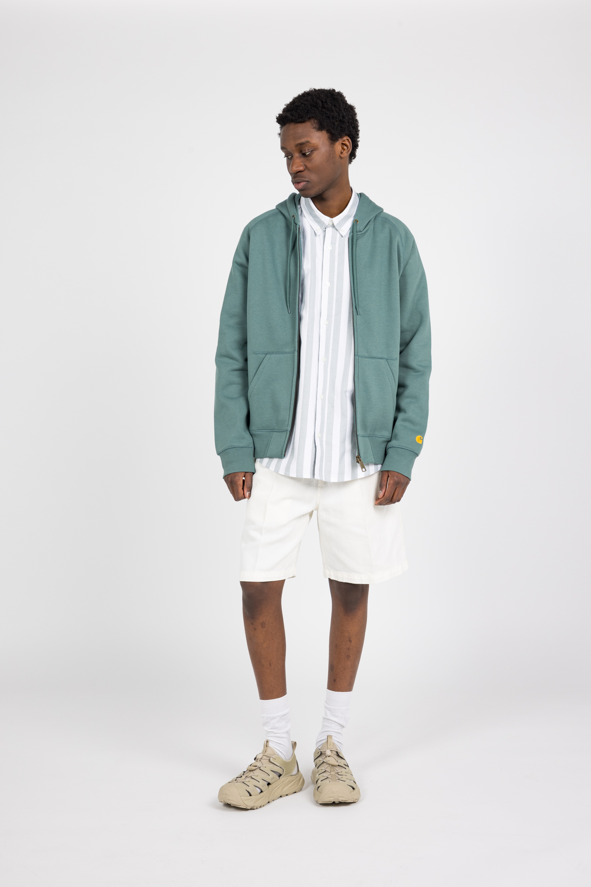 zip-up hoodie Green