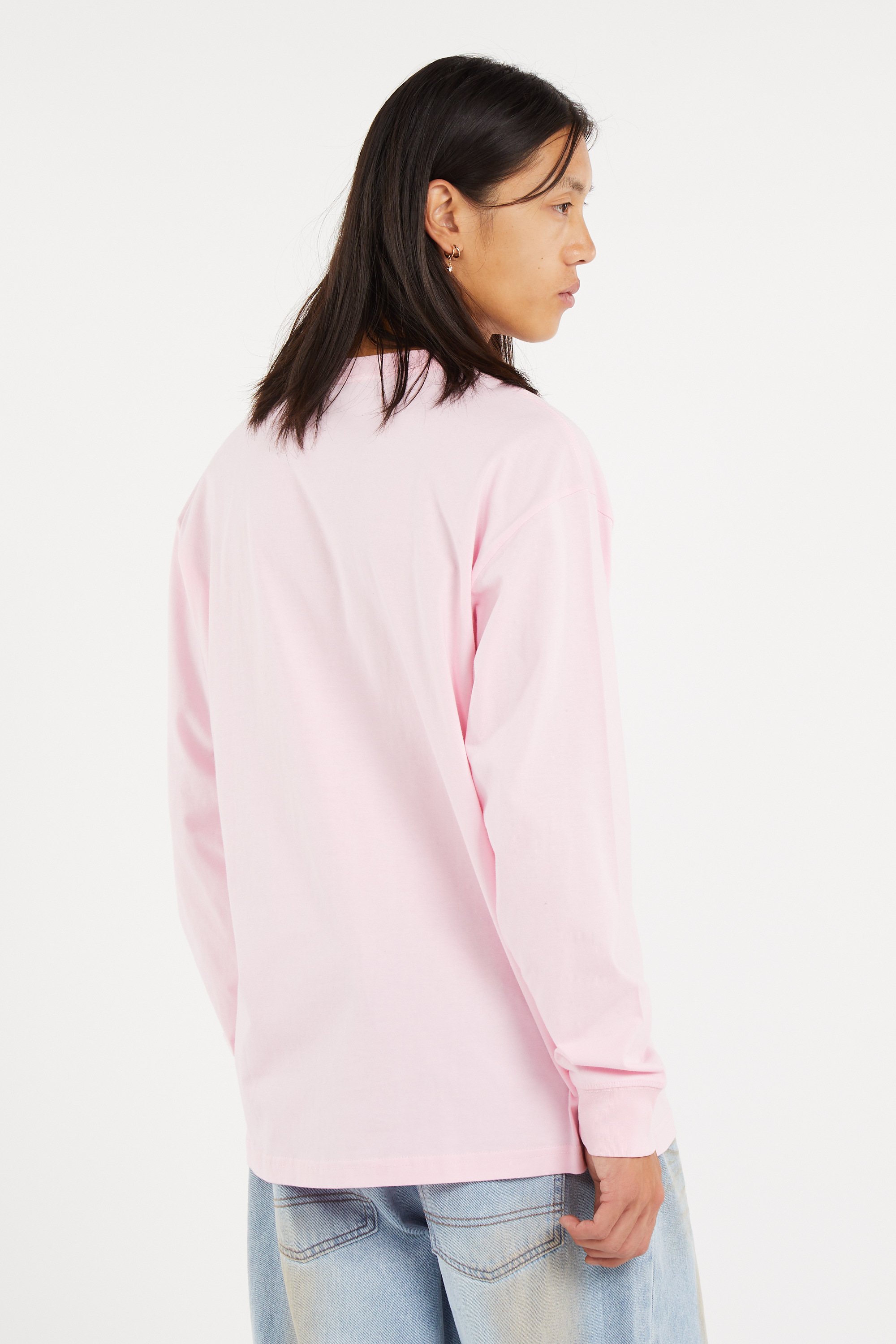 Regular-fit round-neck cotton T-shirt | Pink LOST MANAGEMENT CITIES Men