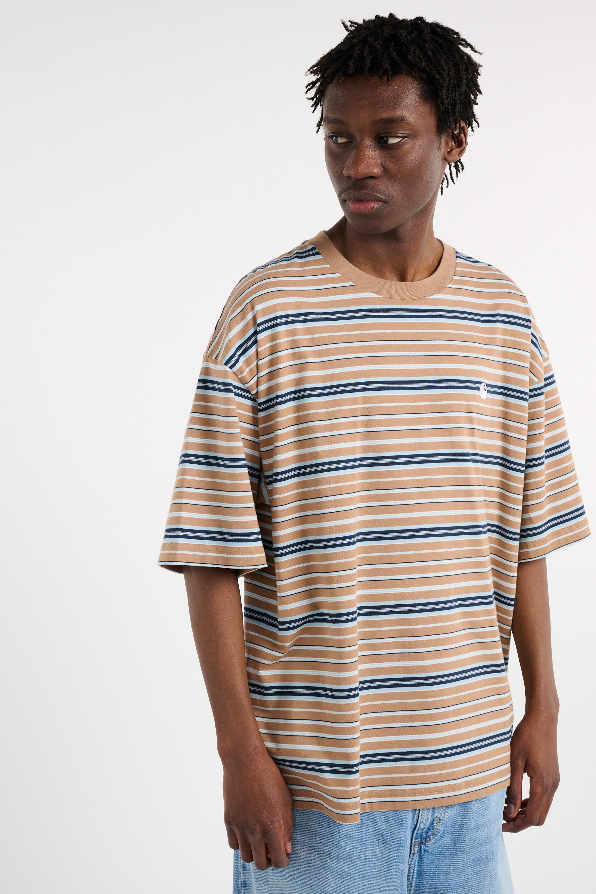 Regular-fit round-neck cotton T-shirt Multicolored