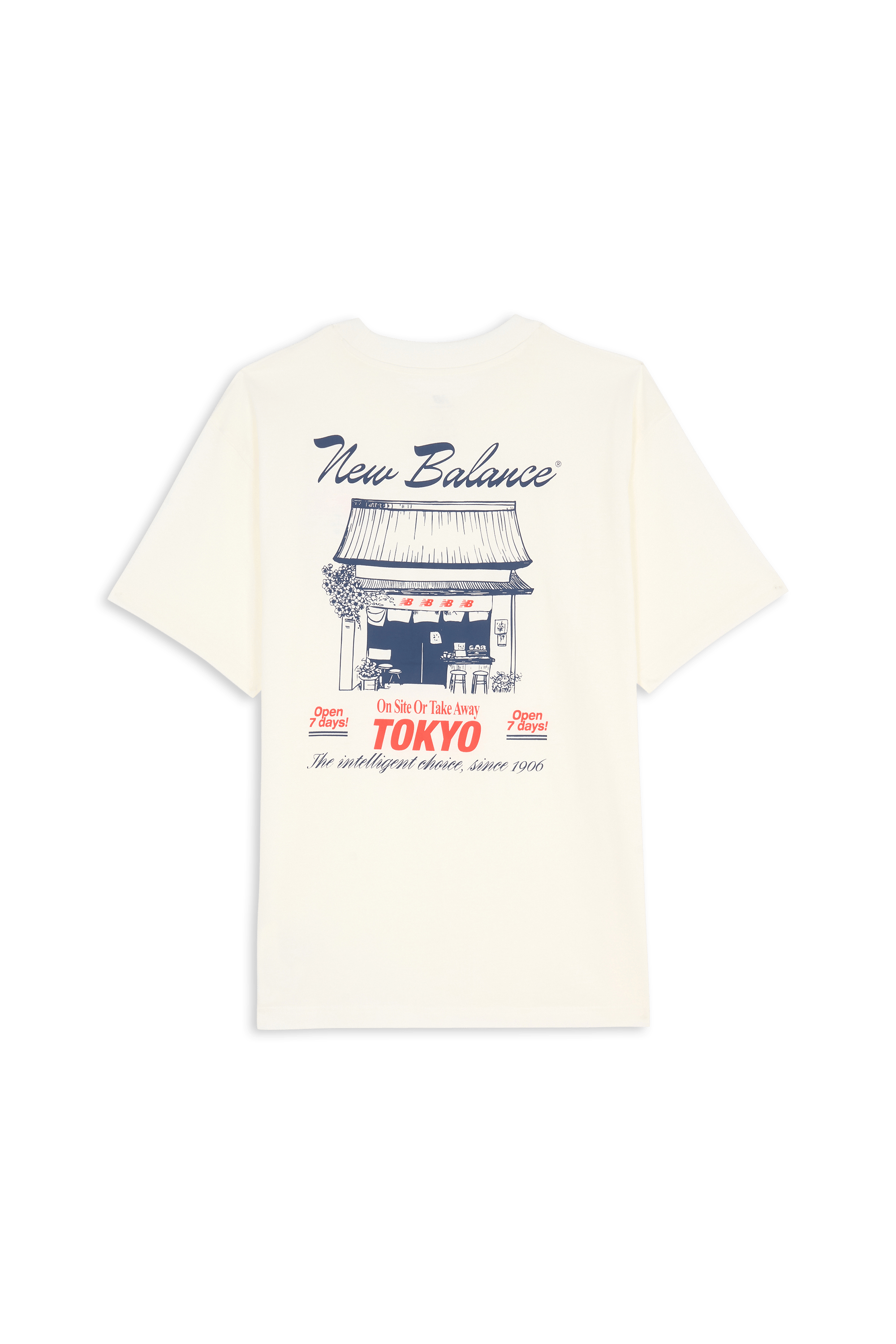 Regular-fit round-neck cotton T-shirt NEW BALANCE Beige