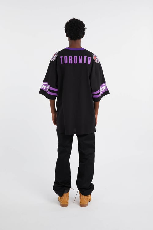 MITCHELL & NESS Regular-fit round-neck cotton T-shirt Black