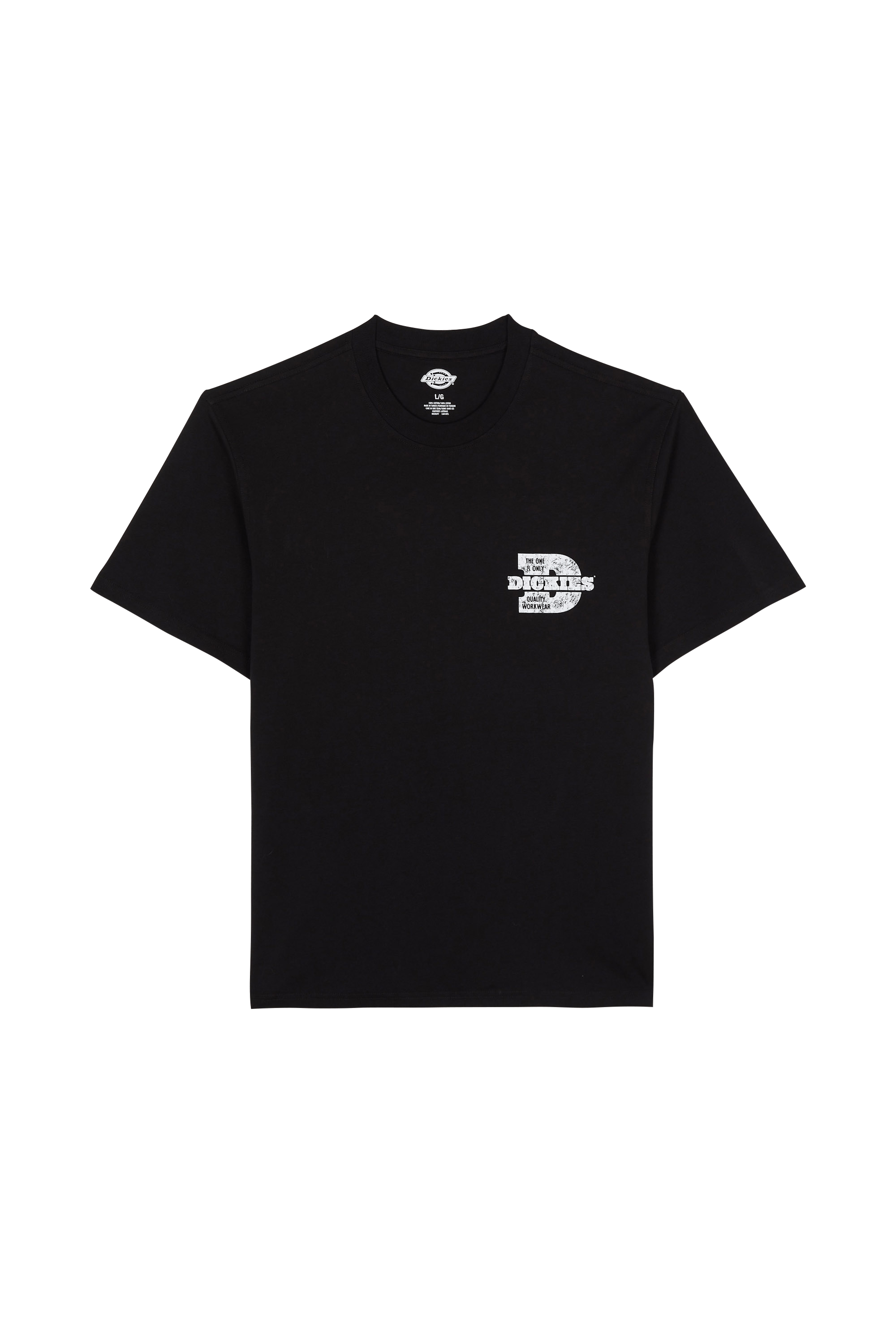 Regular-fit round-neck cotton T-shirt | Black DICKIES Men