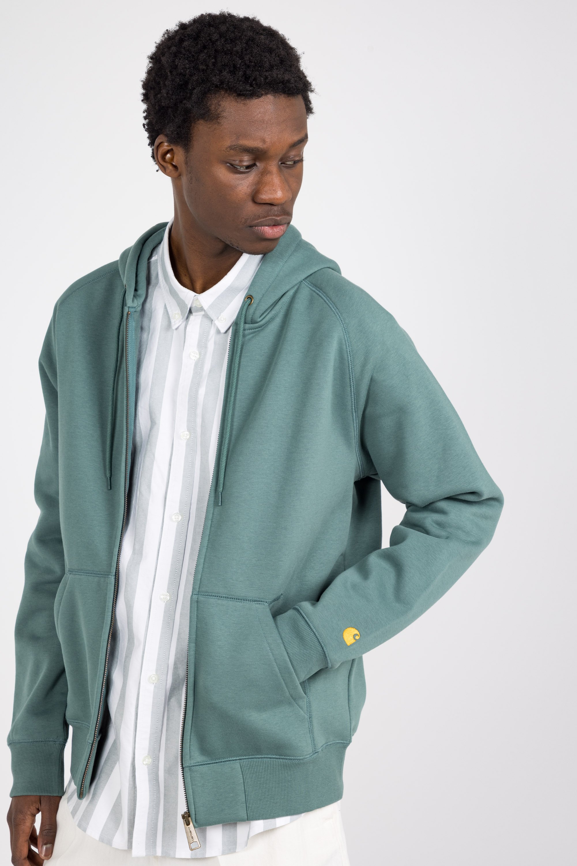 zip-up hoodie | Green by CARHARTT WIP zip-up hoodie Green