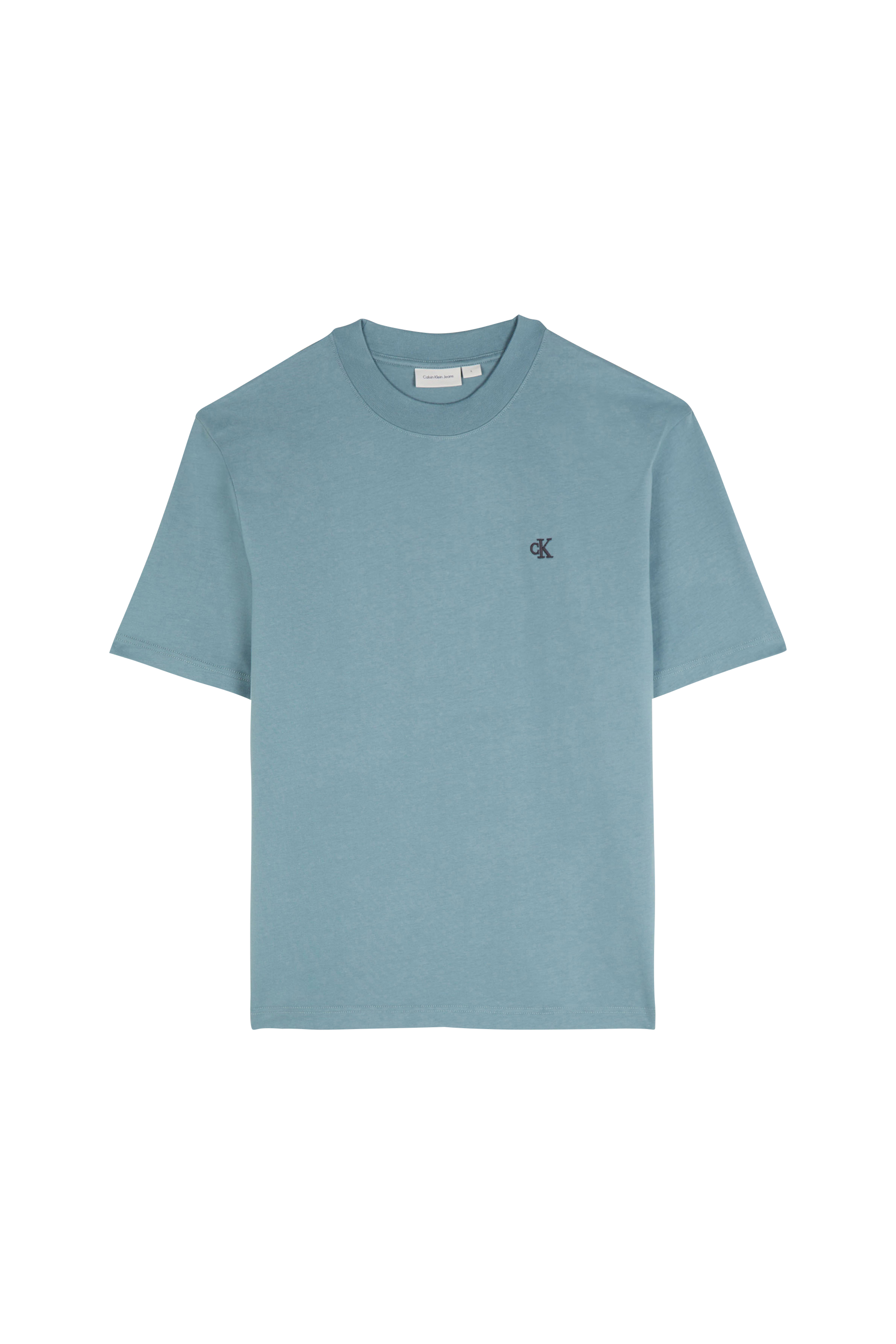 Regular-fit round-neck cotton T-shirt Grey