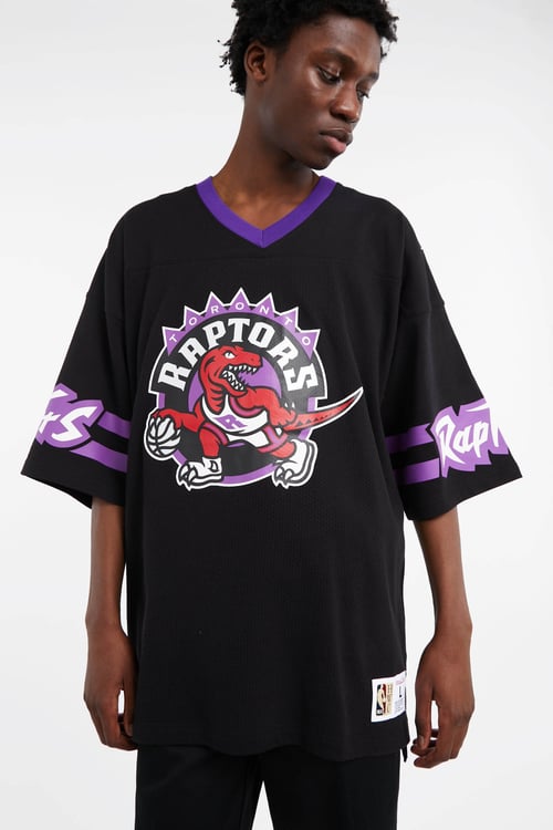 MITCHELL & NESS Regular-fit round-neck cotton T-shirt Black