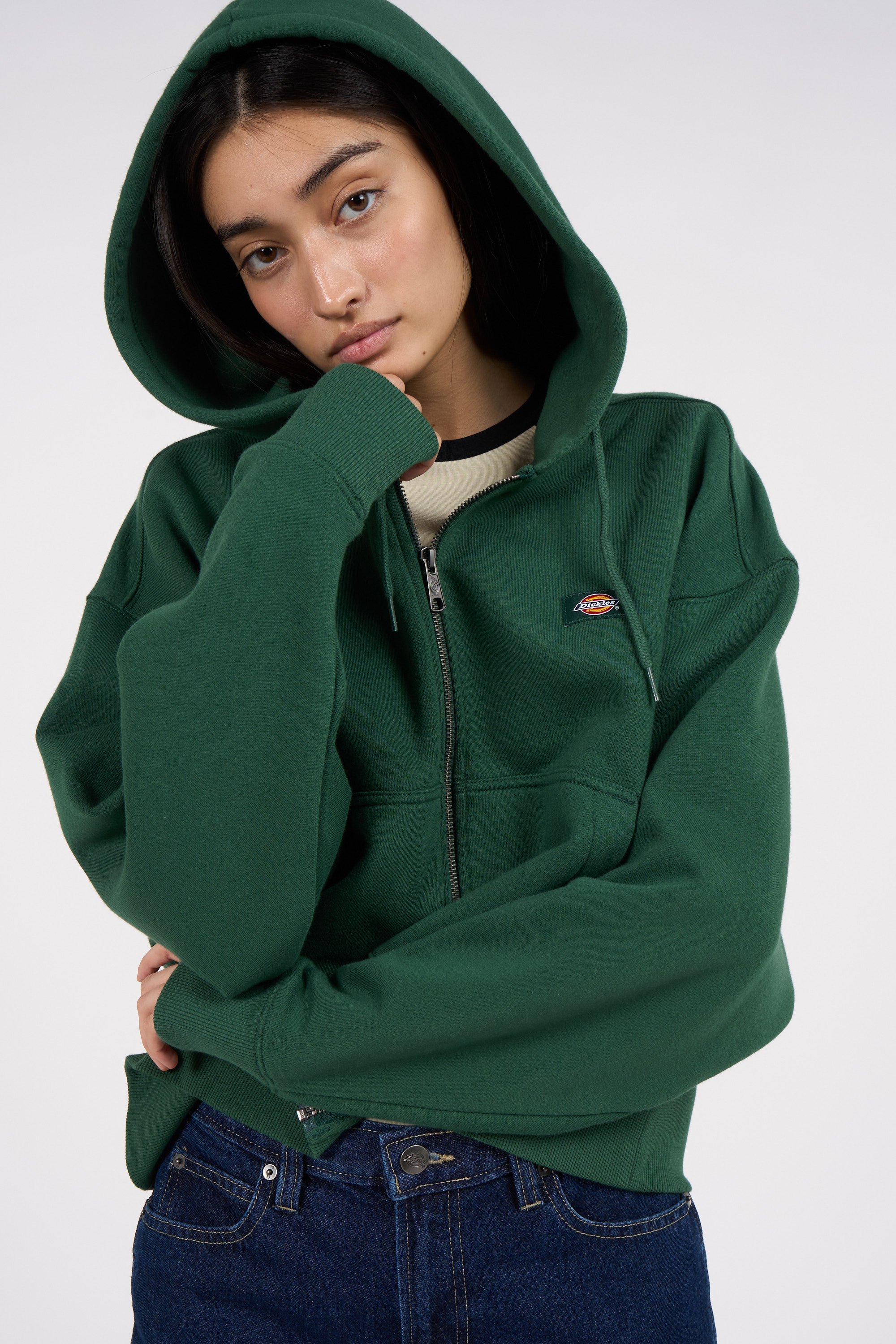 DICKIES Hoodie zippé Vert