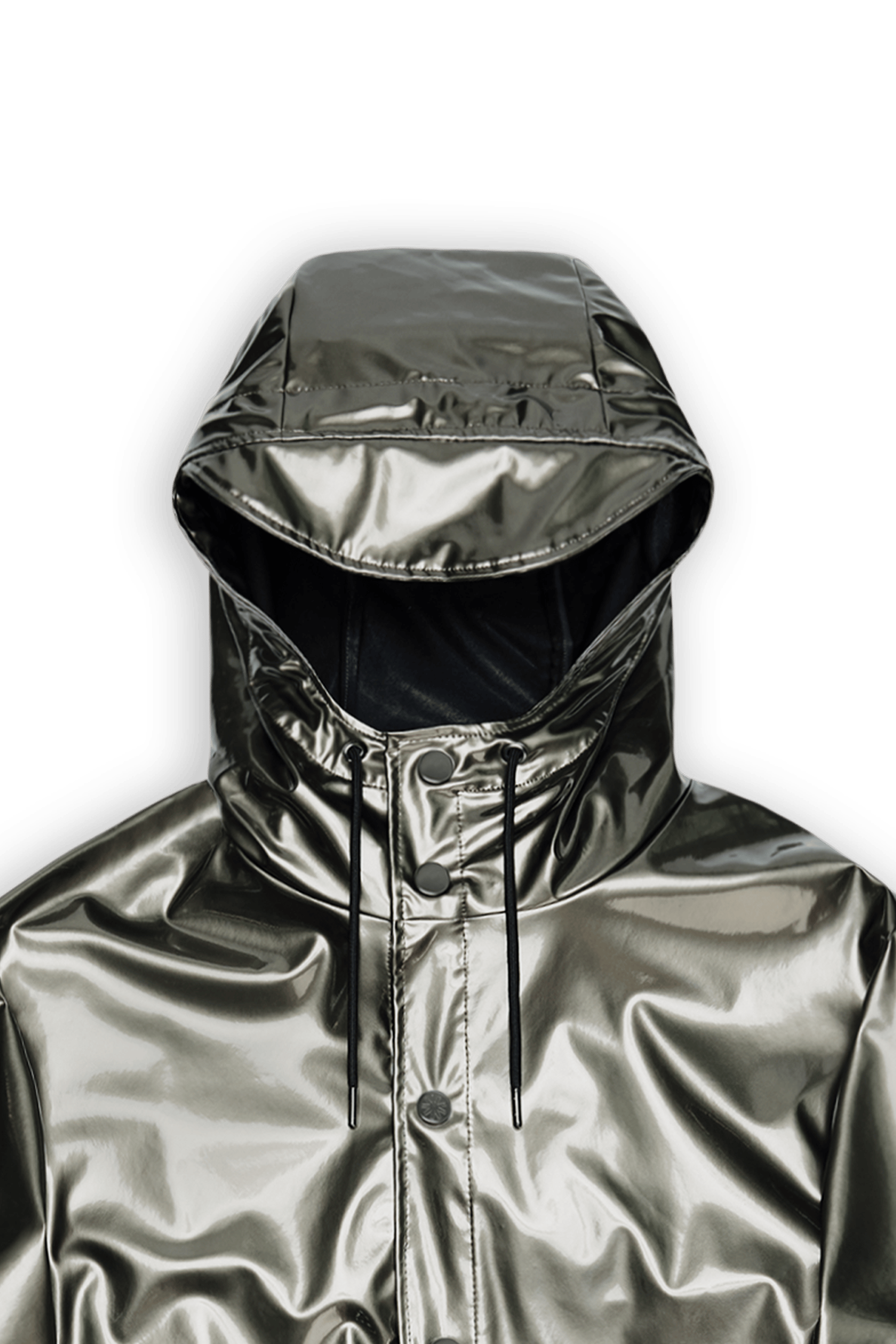 Waterproof hooded windbreaker coat RAINS Silver