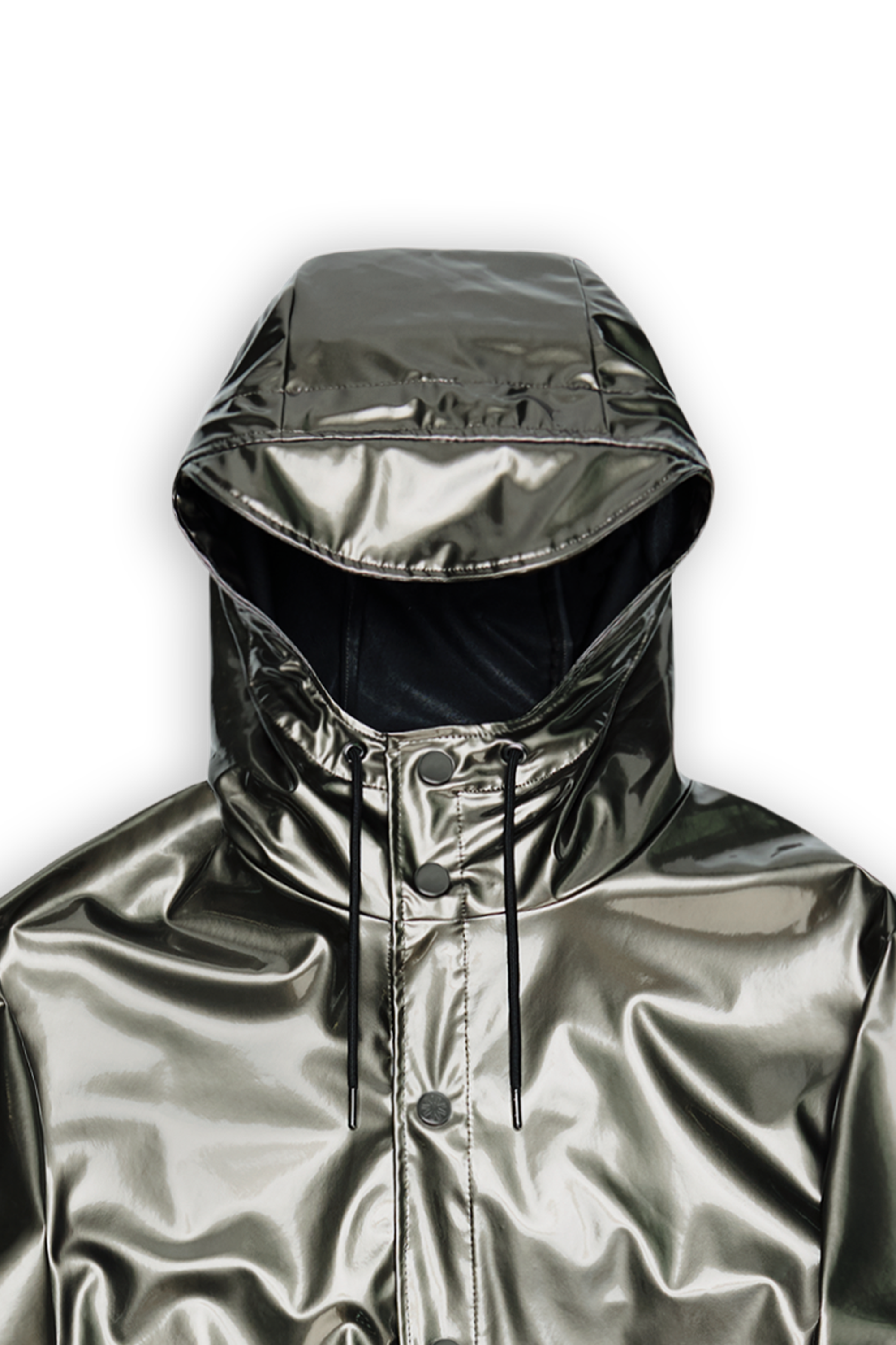 Waterproof hooded windbreaker coat Silver