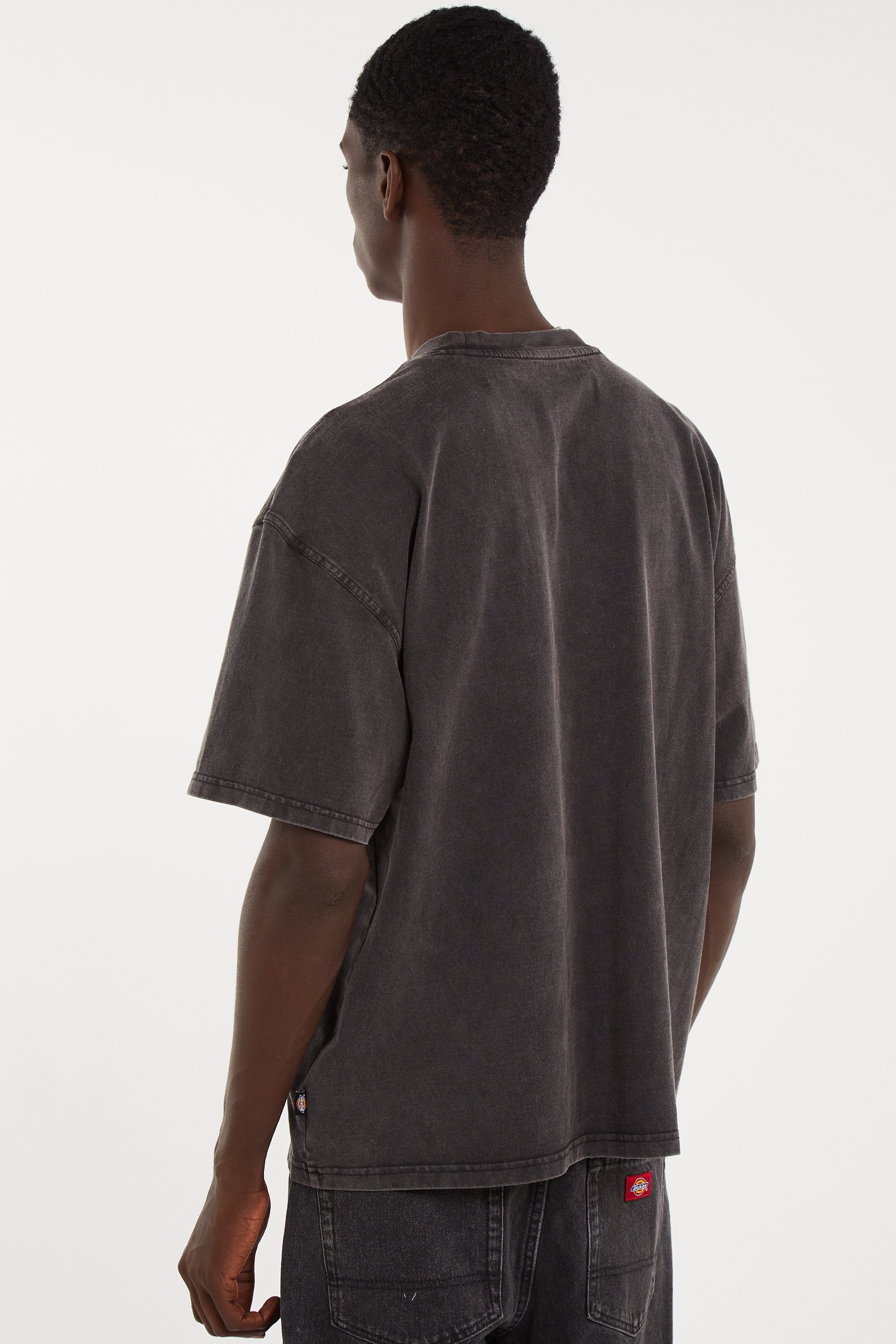 Regular-fit round-neck cotton T-shirt | Black DICKIES Men