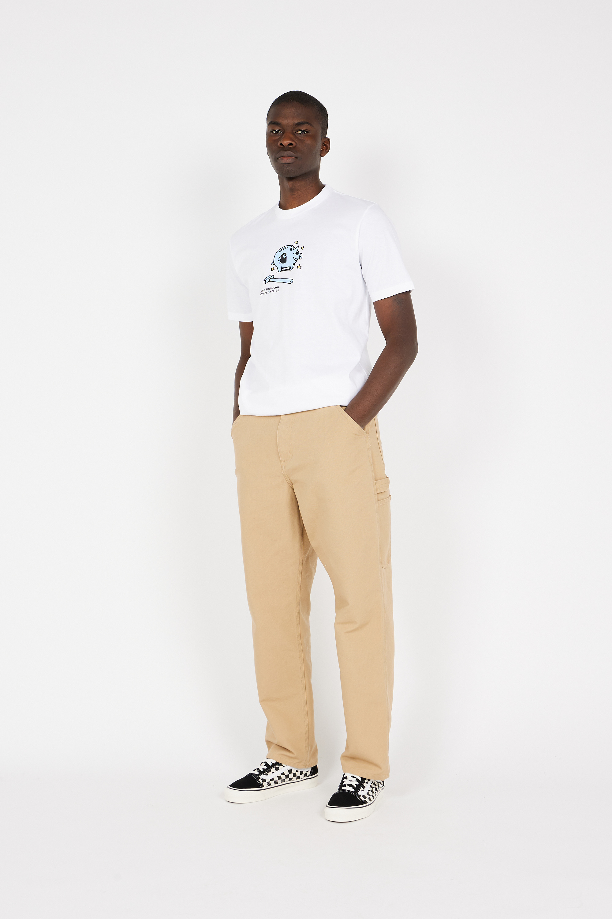 Regular-fit round-neck cotton T-shirt White