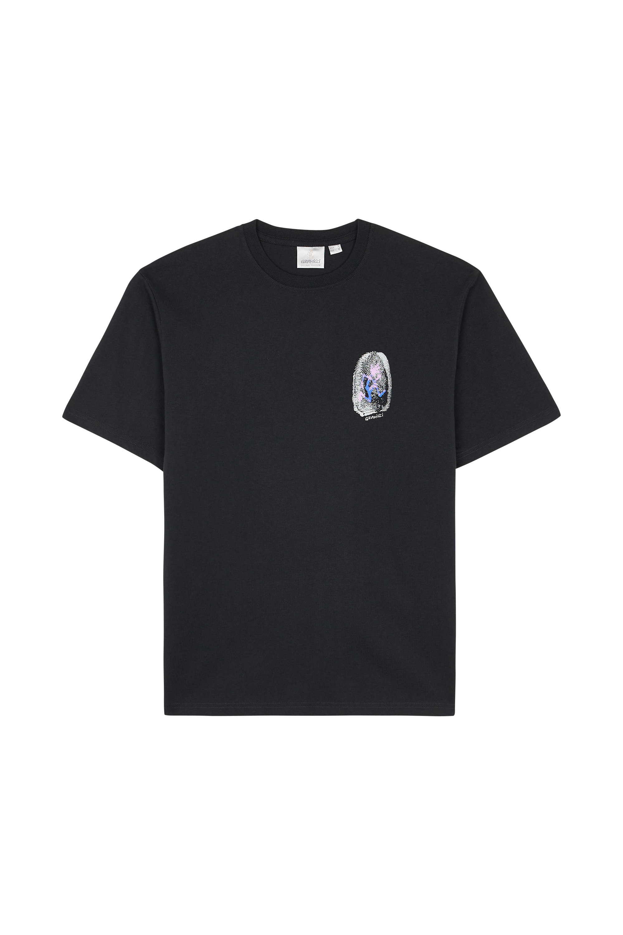 Regular-fit round-neck cotton T-shirt Black