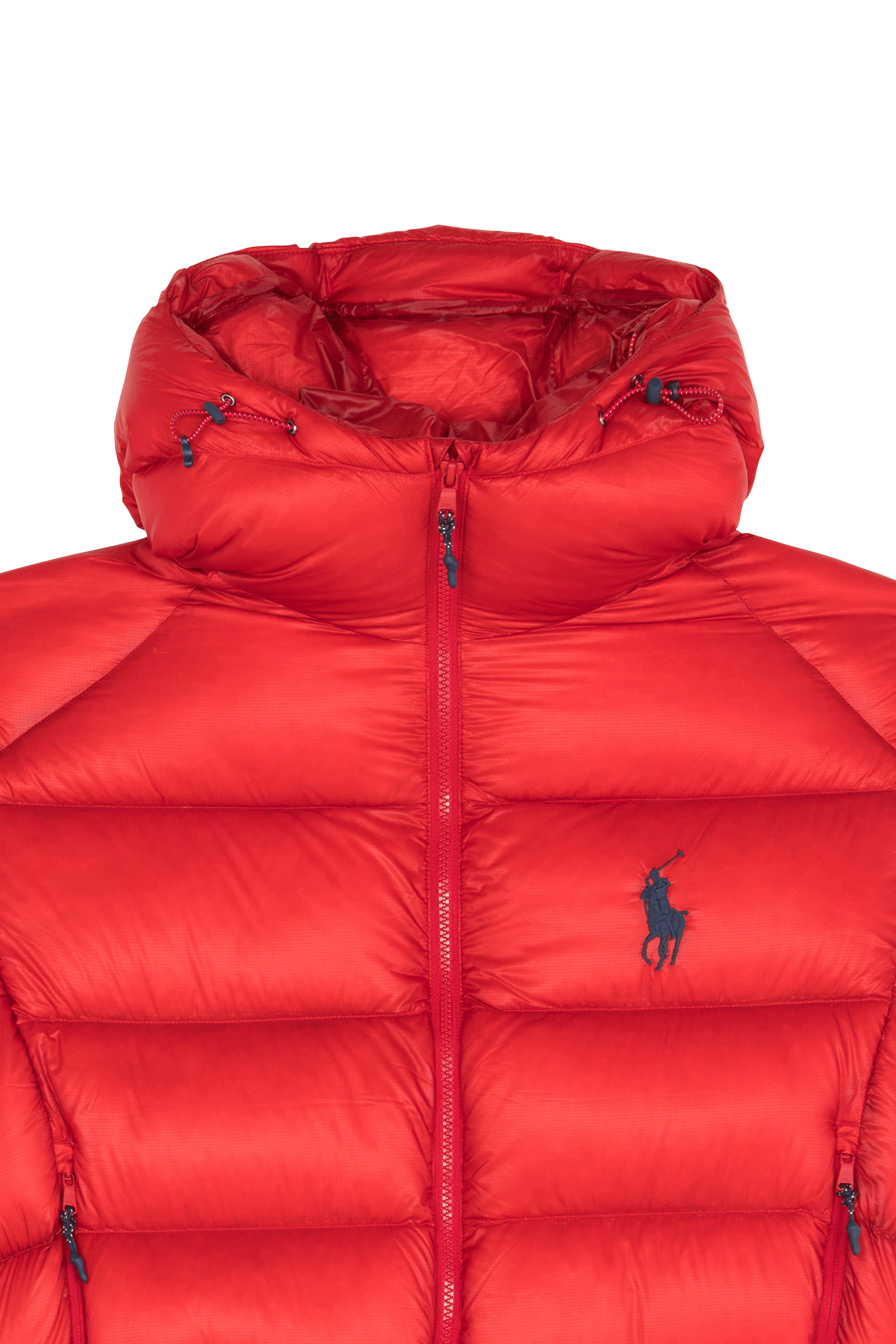 Lightweight quilted padded jacket with high neck Red