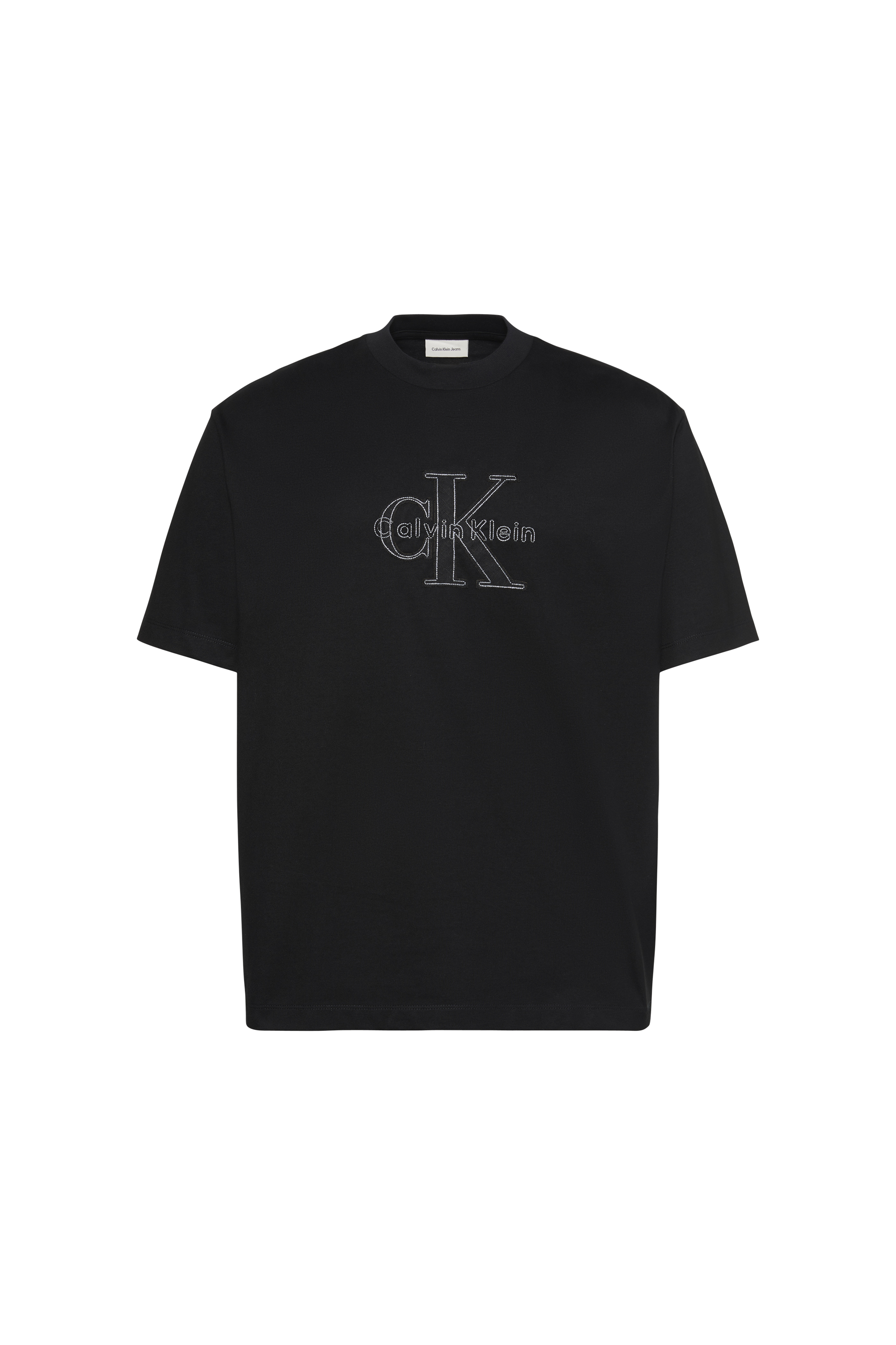 T-shirt 16S LINEN APPLIQUE Black